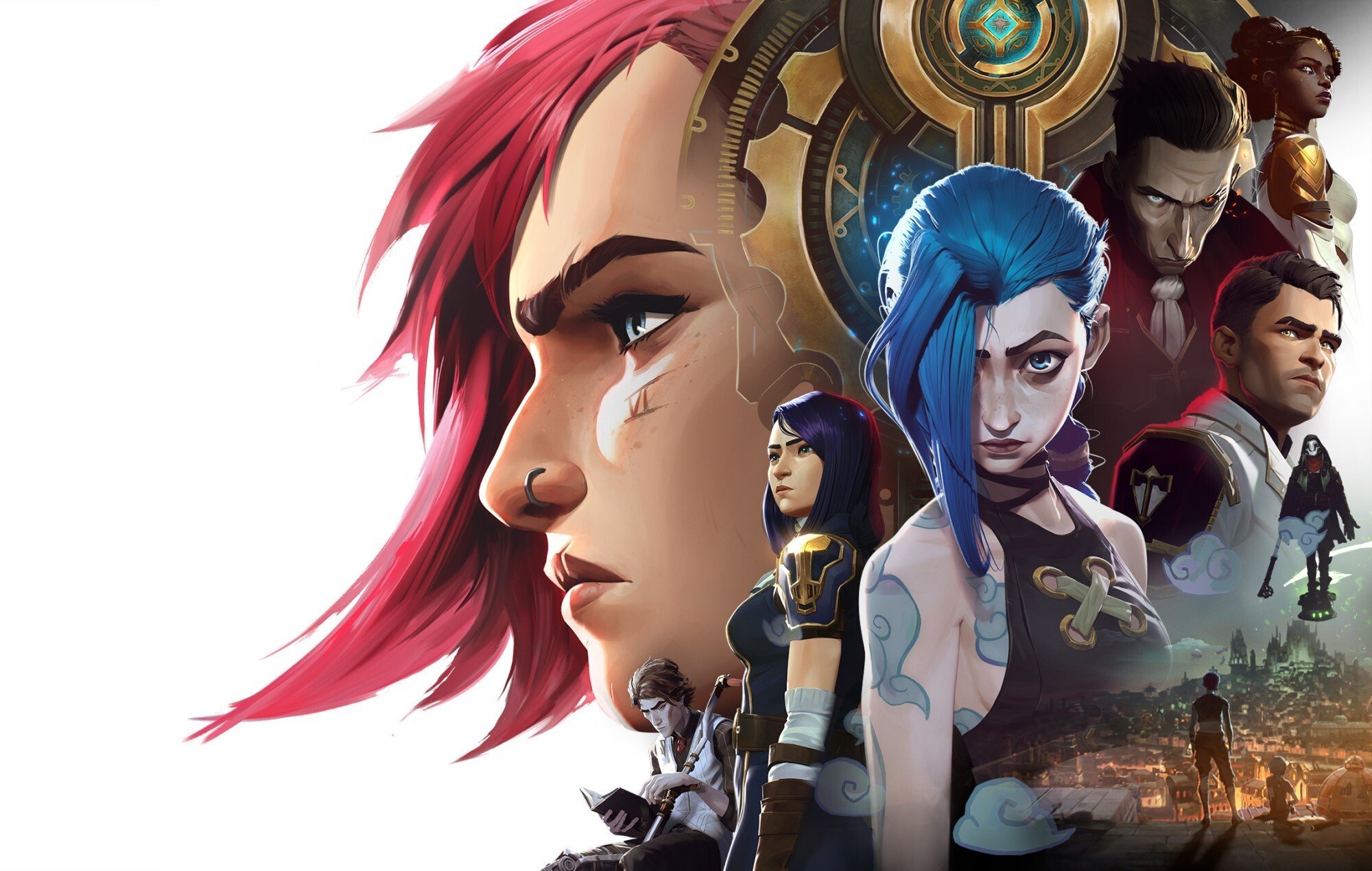 A promo image for Arcane, an animated spin-off of the video game League of Legends. Image: Netflix