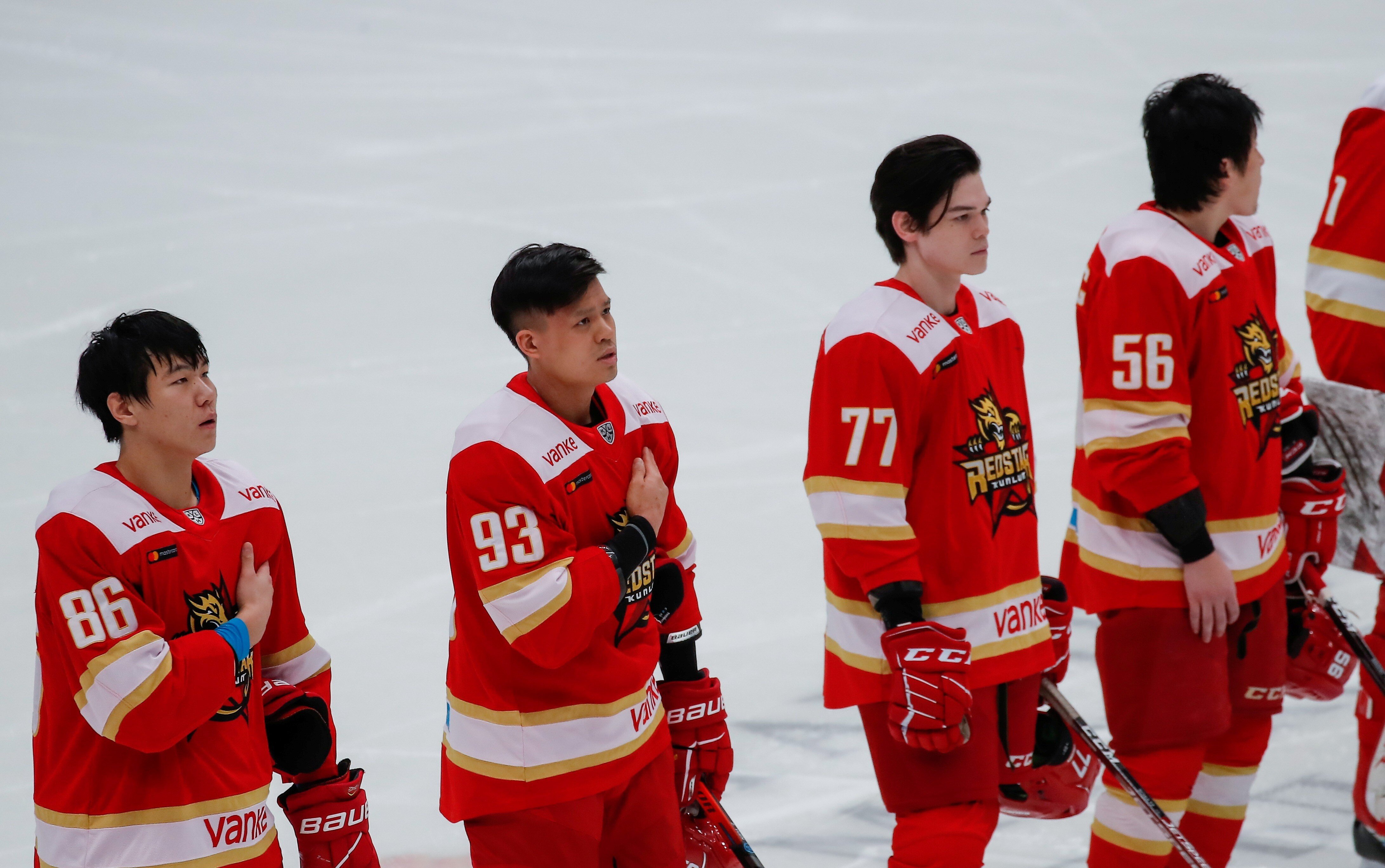 China’s men’s ice hockey team, whose players are currently playing for the Kunlun Red Star in the KHL, are going to get a rude awakening against NHL players come February in Beijing. Photo: Reuters