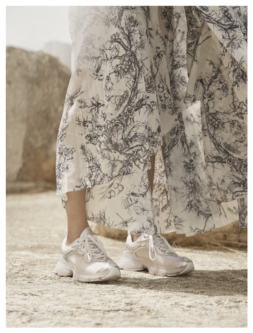 Curations: Dior artistic director Maria Grazia Chiuri reimagines the  classic running shoe with the new Vibe sneakers, with a spirit of couture  that pays homage to ancient Greece