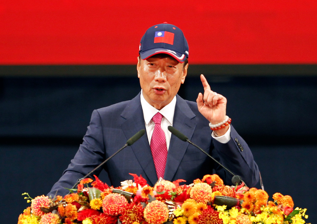 Terry Gou at a Foxconn staff event in Taipei on February 2, 2019. (Picture: Chiang Ying-ying/AP Photo