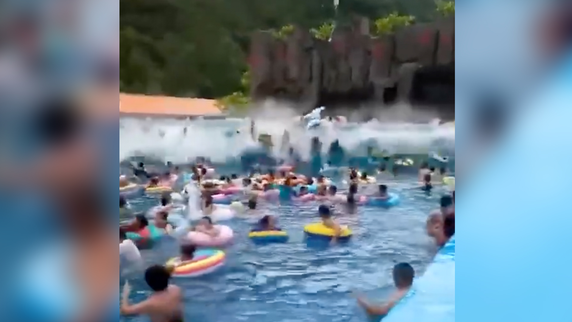 44 People Injured By Huge Wave At Chinese Tsunami Pool South