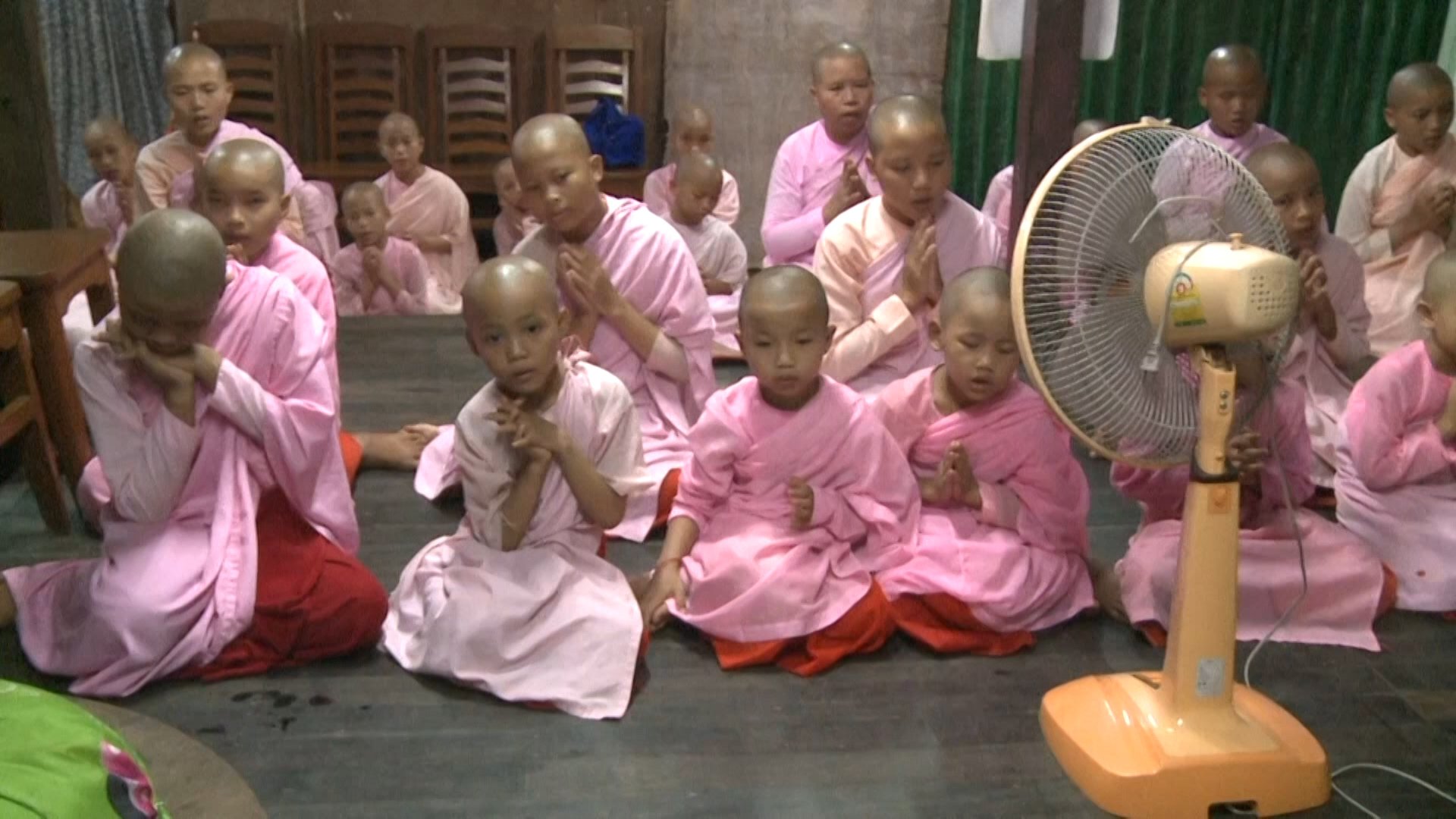 Children in Myanmar become Buddhist nuns to escape conflict and find a better future