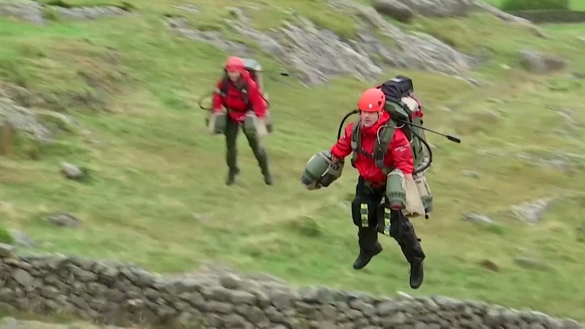 Flying jet pack propels British paramedics into quicker rescue operations