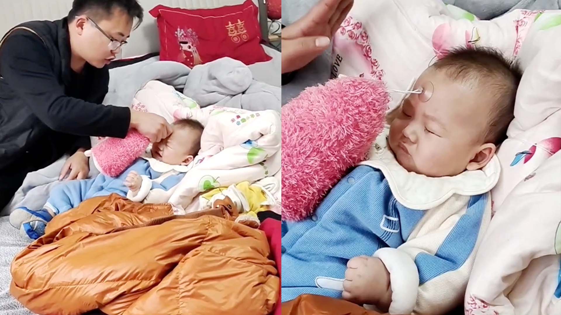Chinese father puts baby to sleep instantly with special trick | South  China Morning Post