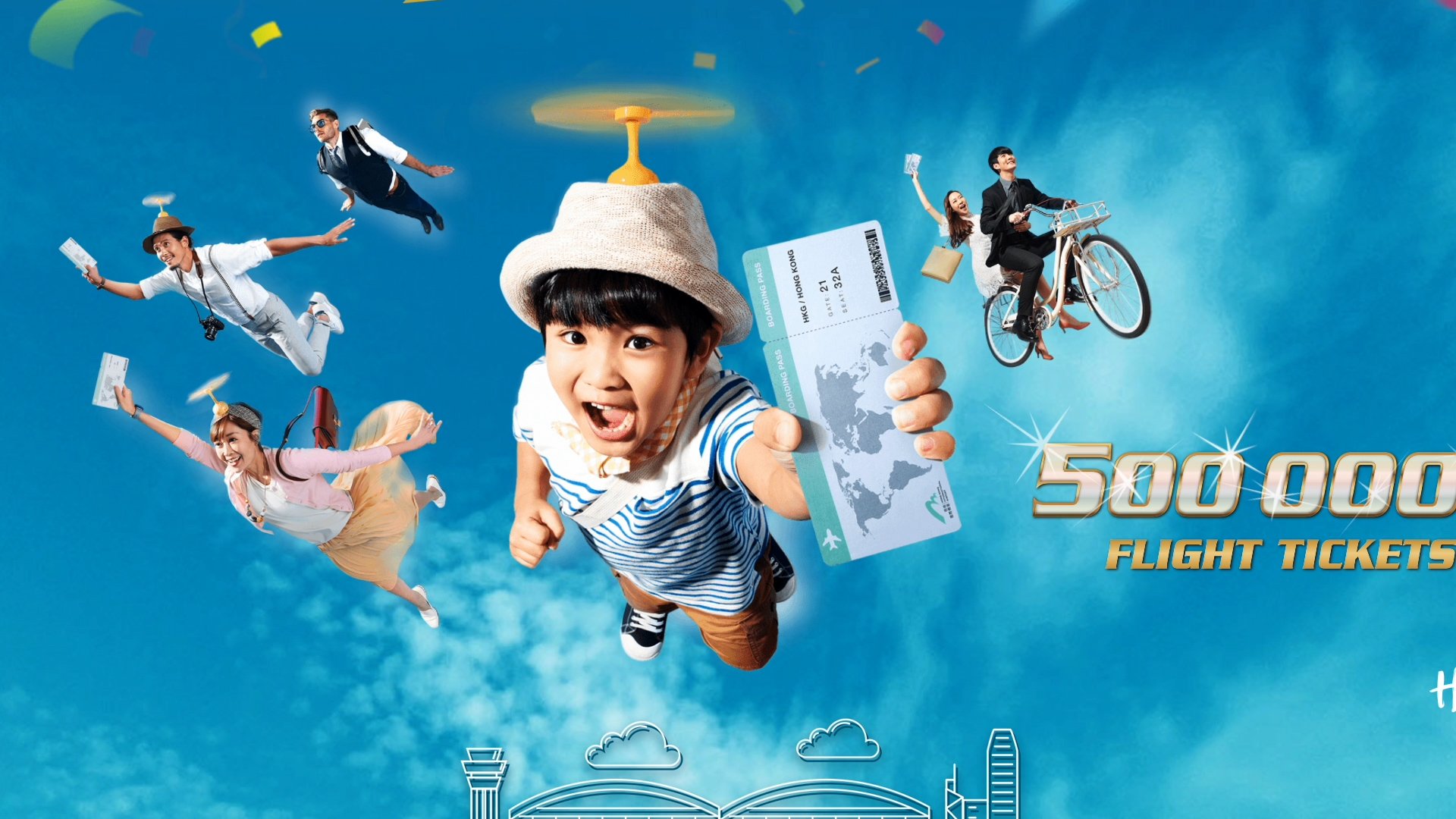 Hong Kong to give away 500 000 airline tickets as part of a HK 2 billion promotion campaign