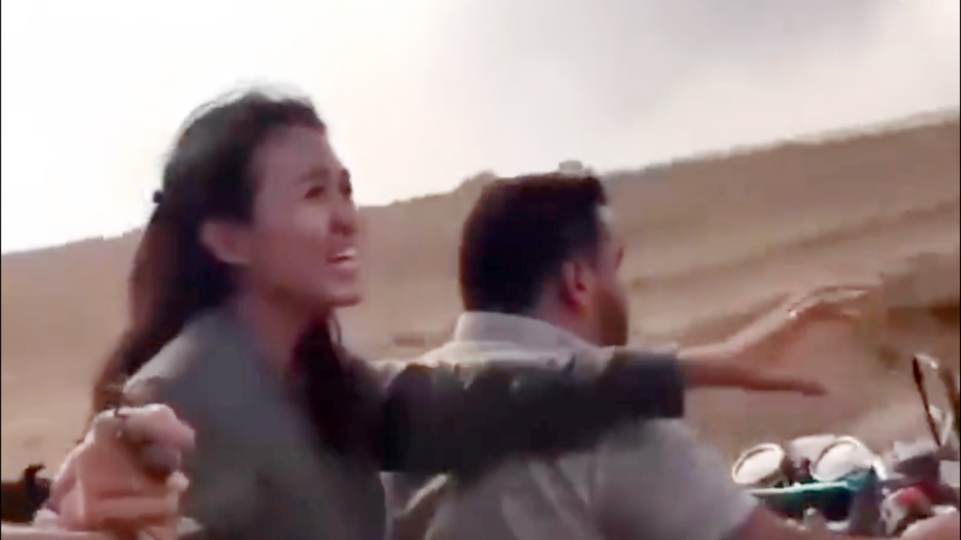 Terrifying moments as Israeli woman taken hostage by Hamas militants