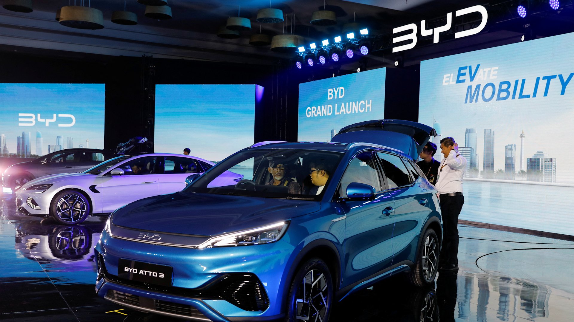 Chinese EV maker BYD launches electric cars in Indonesia