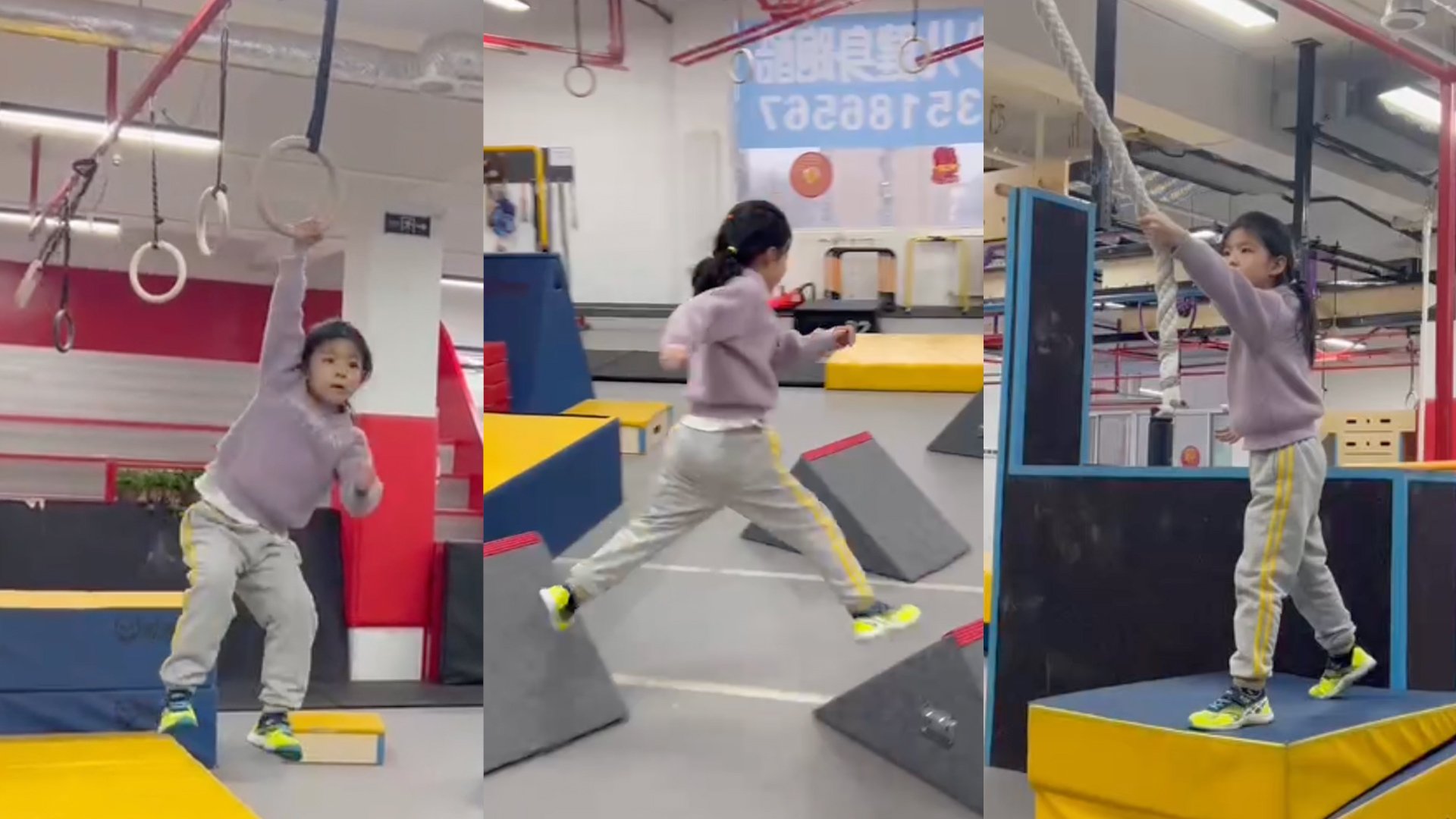 Chinese girl completes ‘ninja challenge’ in 3 minutes