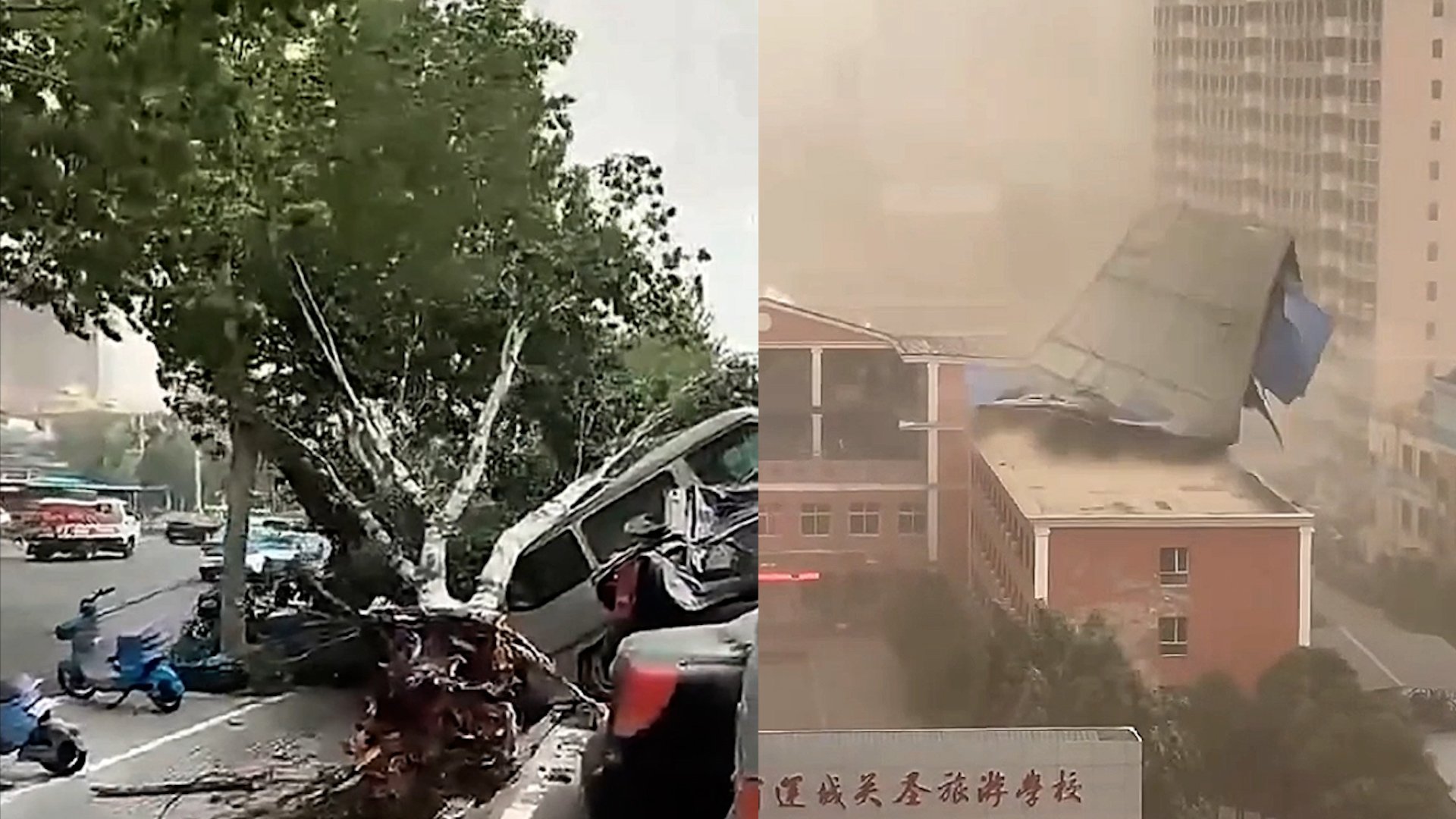 Record-breaking windstorm hits Chinese cities