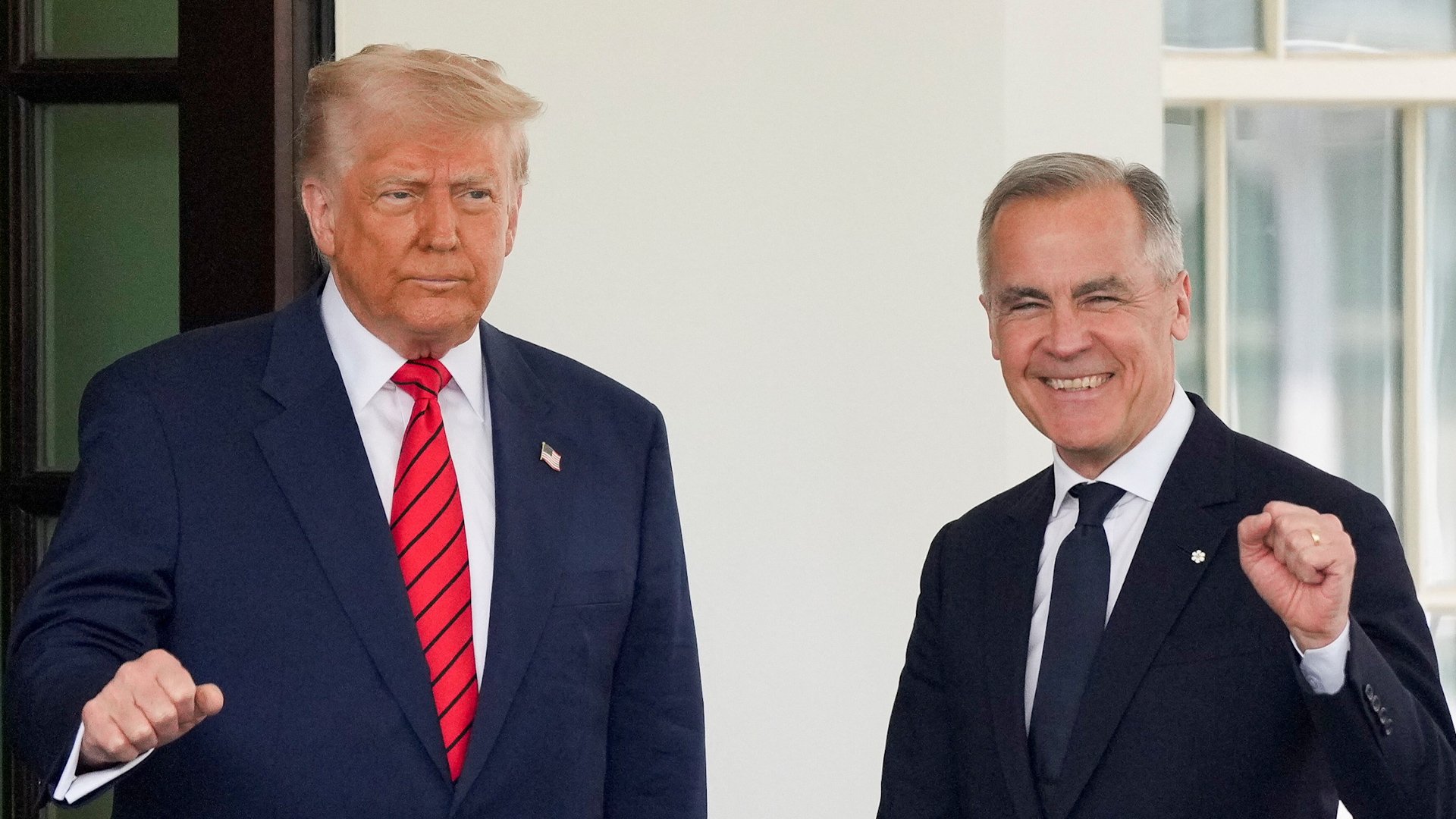 Trump meets new Canadian PM, who tells him Canada is not for sale