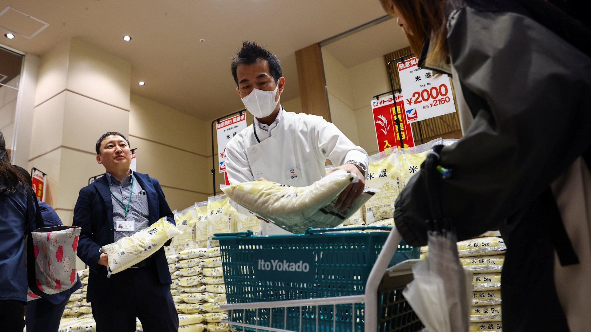 Japanese shoppers scramble for cheap government-issued rice amid shortage crisis