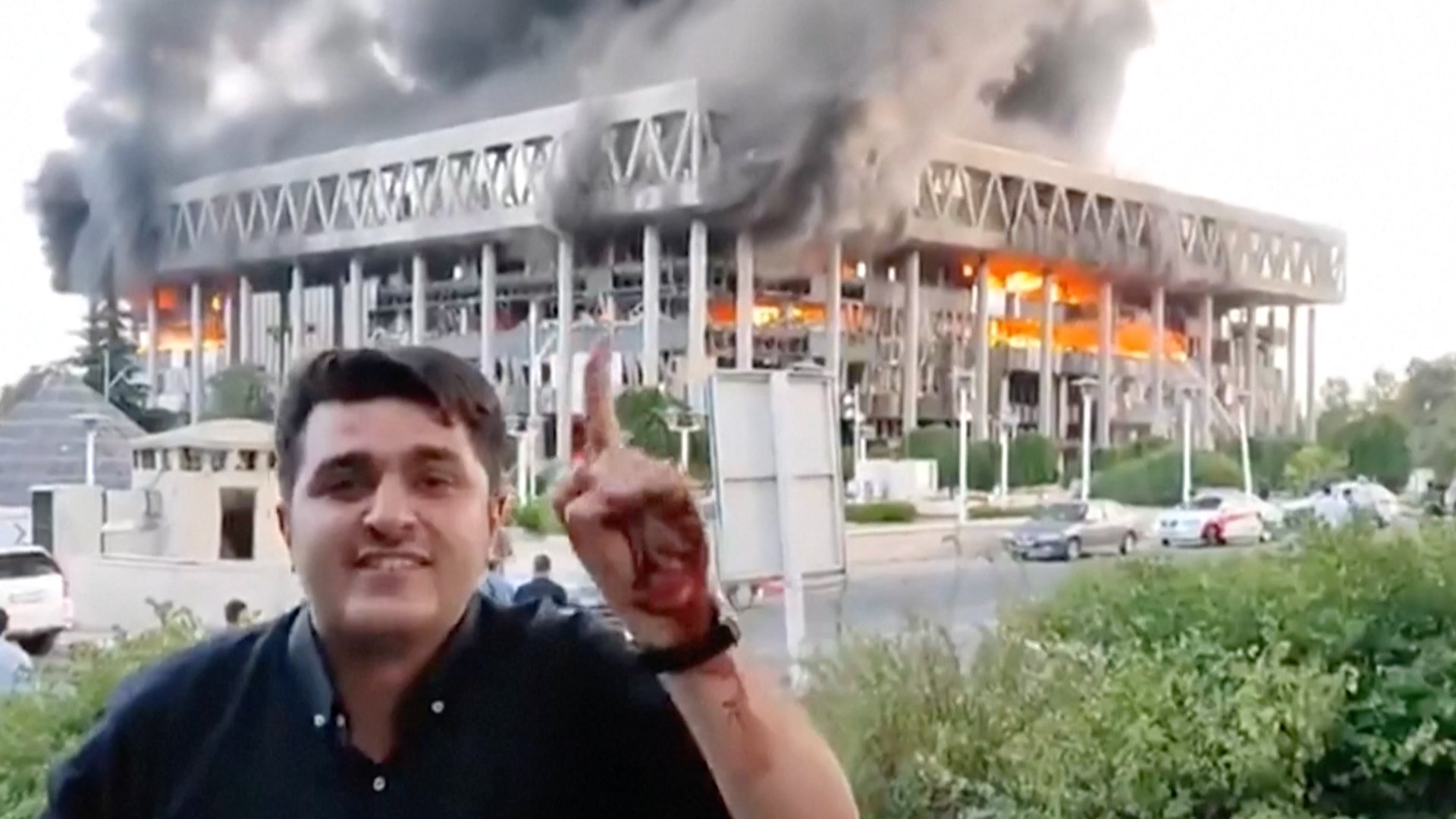 Iran state TV resumes live broadcasts after service stopped during Israeli air strike