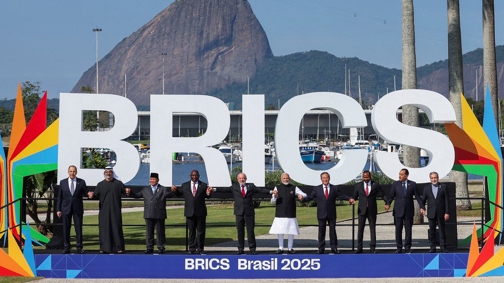 Brics leaders condemn strikes on Iran and tariffs but avoid direct mention of US, Israel