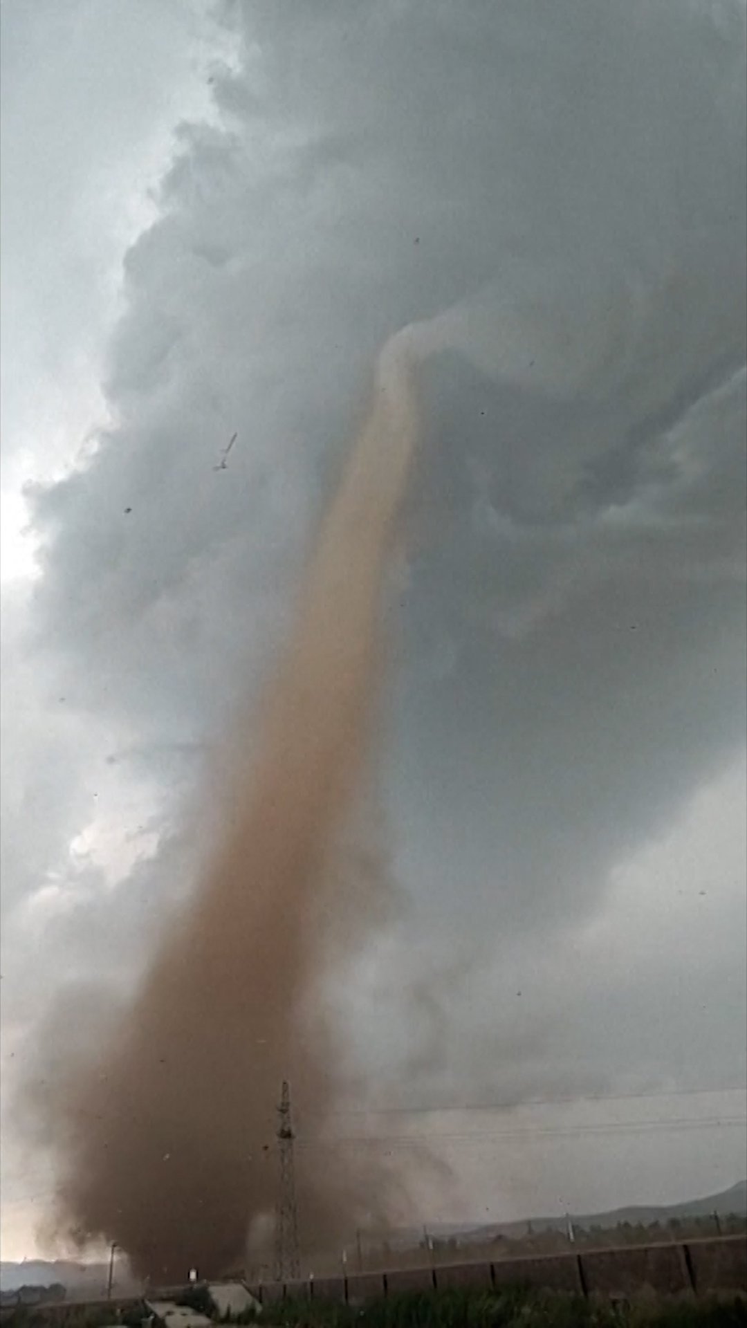 Tornado touches down near geopark in China's Inner Mongolia region