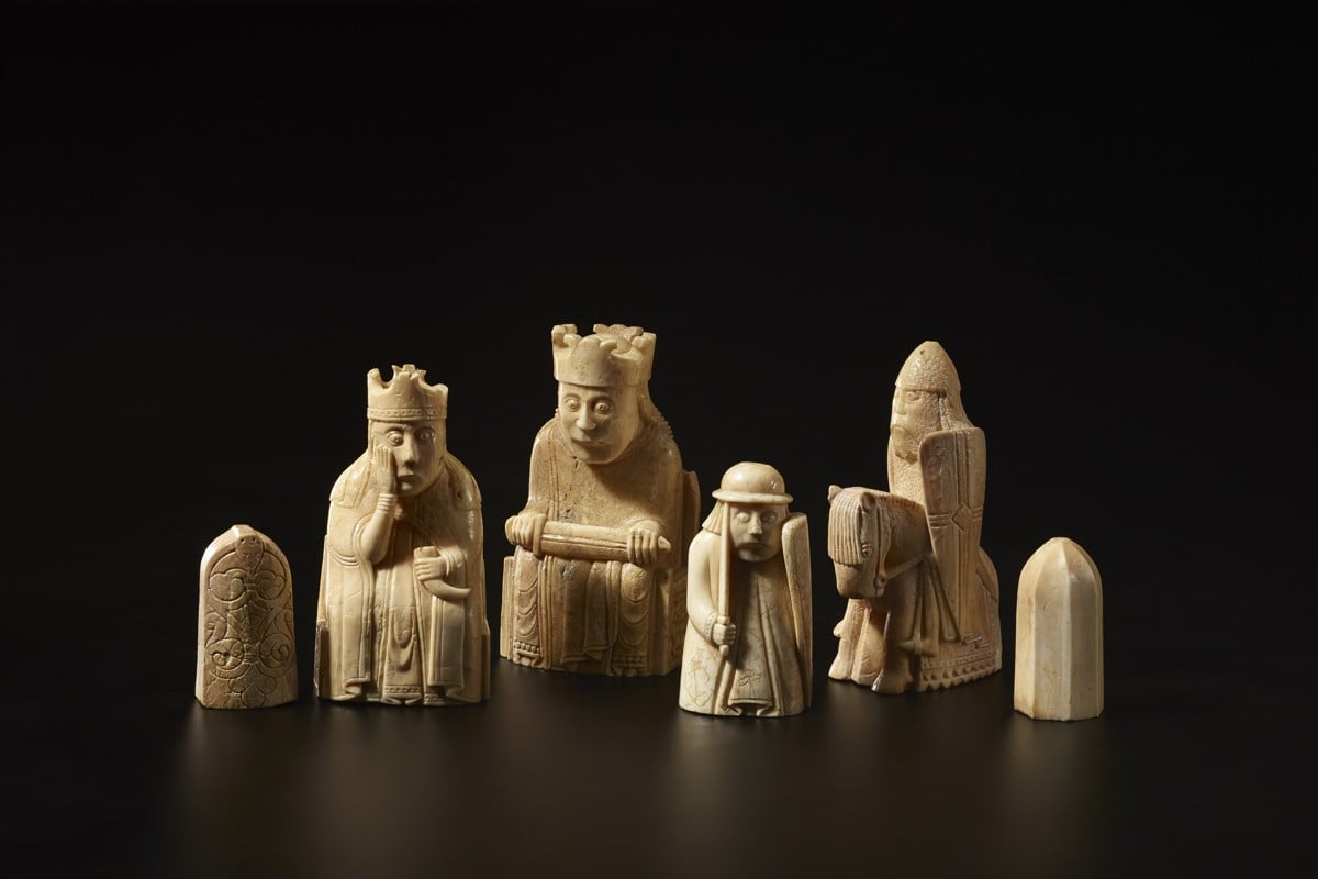 Lewis chessmen from the exhibition at the Hong Kong Heritage Museum.