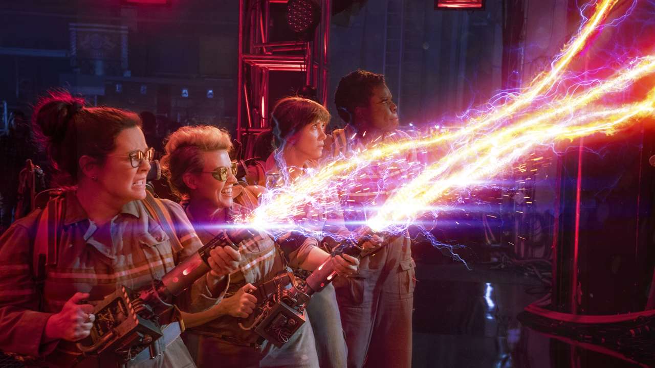 (From left)  Melissa McCarthy, Kate McKinnon, Kristen Wiig and Leslie Jones are hilarious in Ghostbusters.