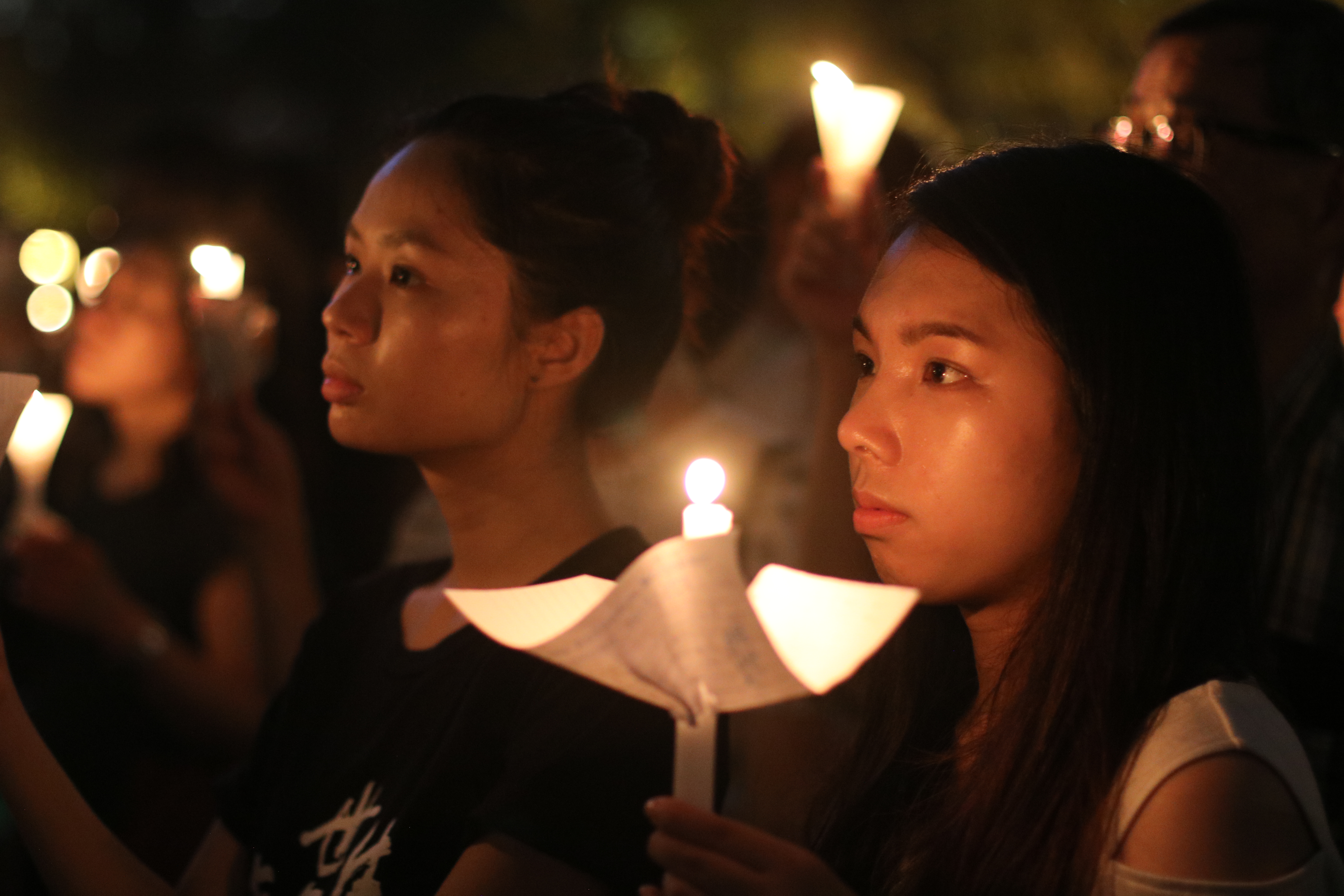 The candle light vigil is an annual event in Hong Kong to commemorate the deaths of those who fought for democracy in Beijing in 1989.