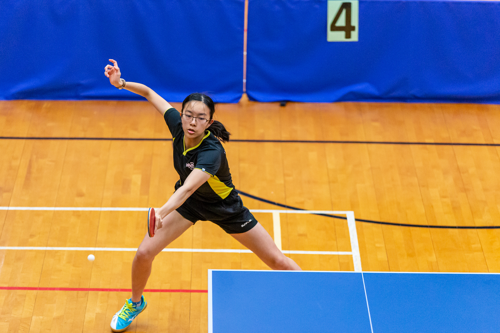 Pedrey Ng Wing-lam of St. Paul's Co-educational College took first place in the girls' singles event.