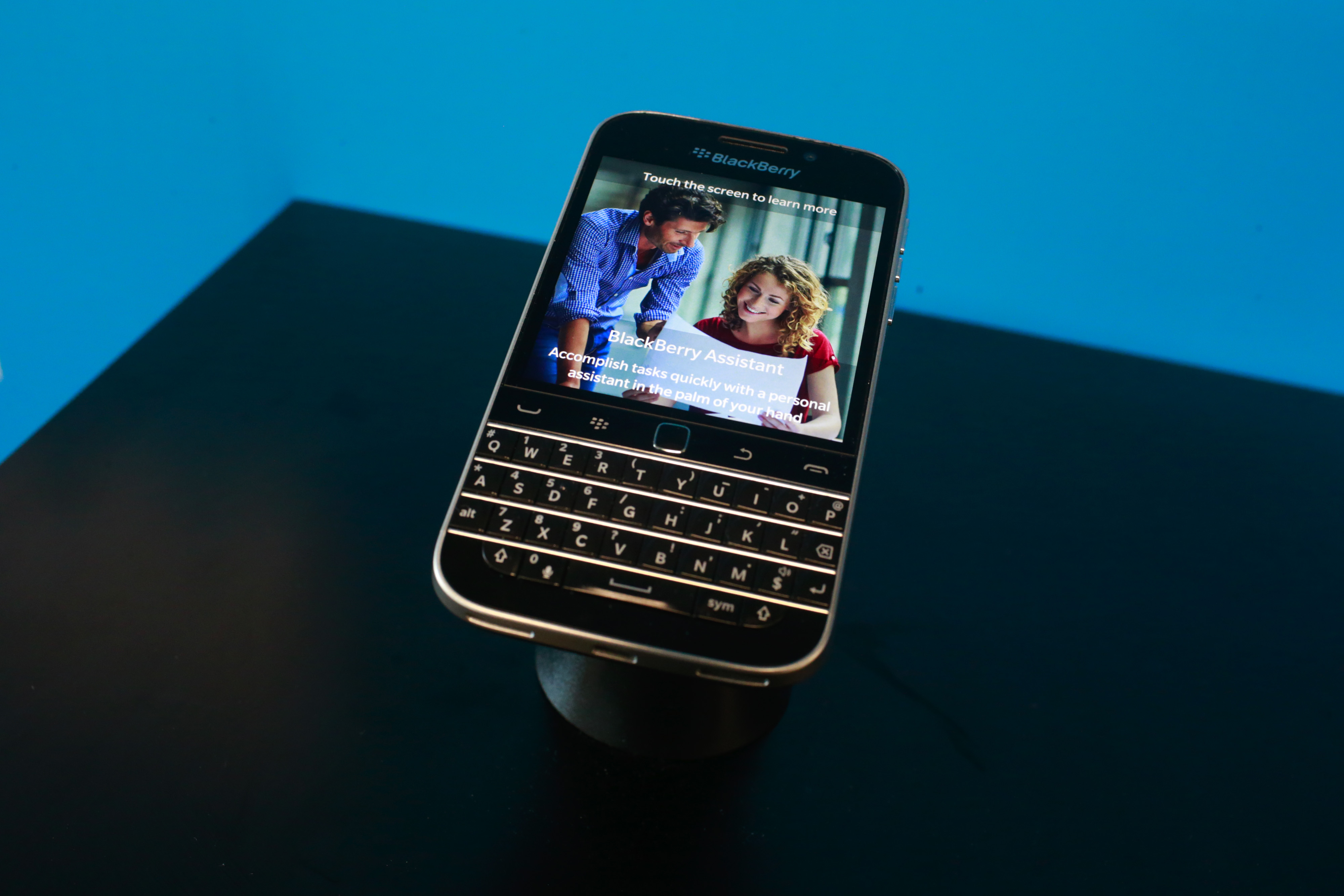 Blackberry will no longer manufacture its iconic phone Blackberry Classic. Photo: Pau Barrena/Bloomberg/Getty Images