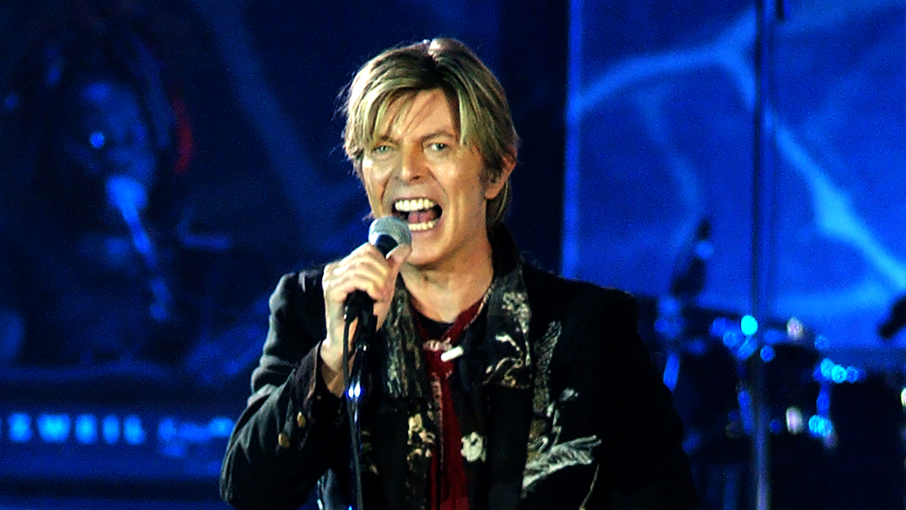 David Bowie in concert in Hong Kong. 14 March 2004