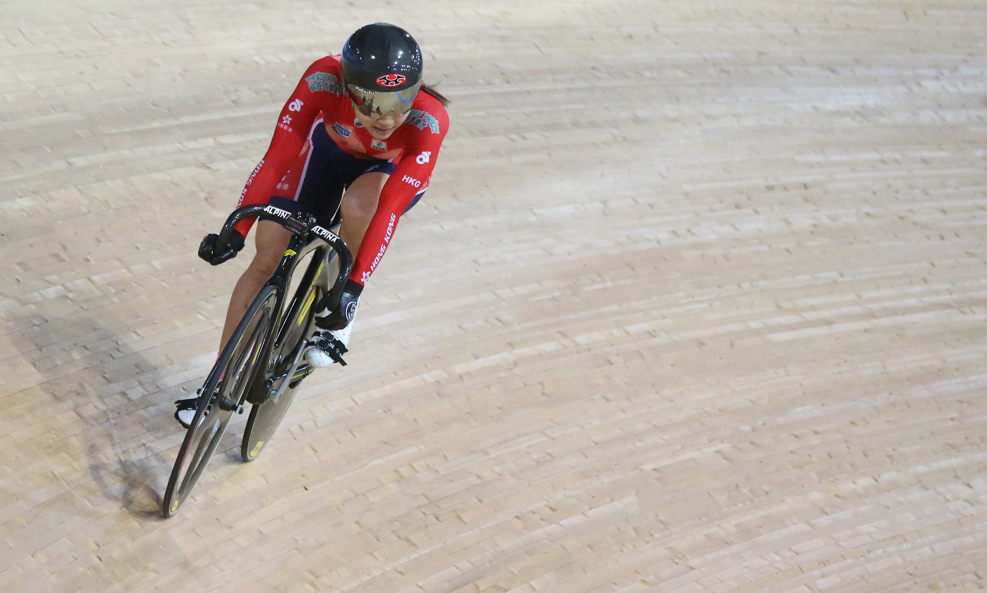 Sarah Lee Wai-sze training for the World Cup at Hong Kong Velodrome in Tseung Kwan O. 09JAN16 SCMP/Dickson Lee