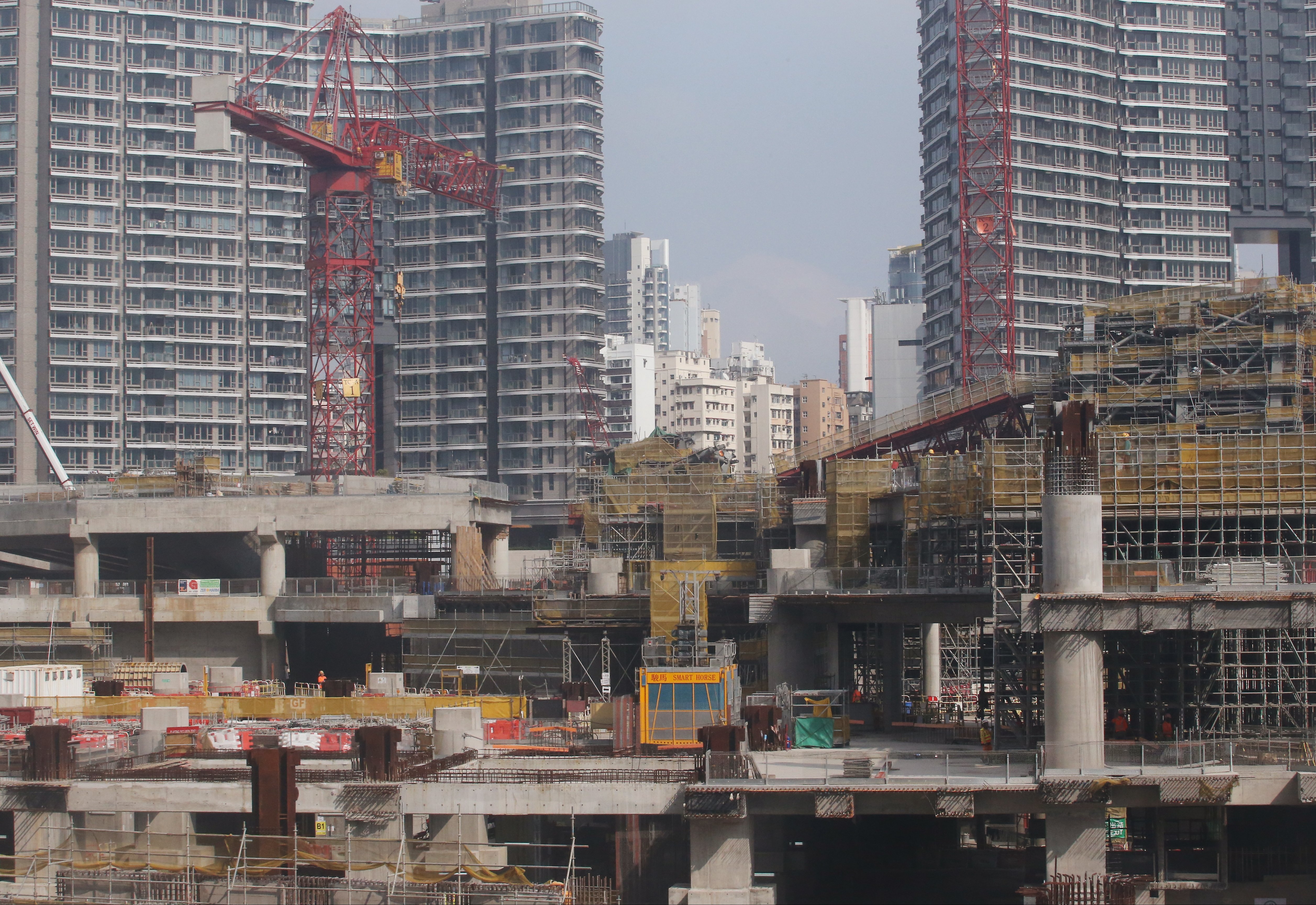 A General view of the construction site of West Kowloon Terminus of the Hong Kong section of the Express Rail Link. 01DEC15