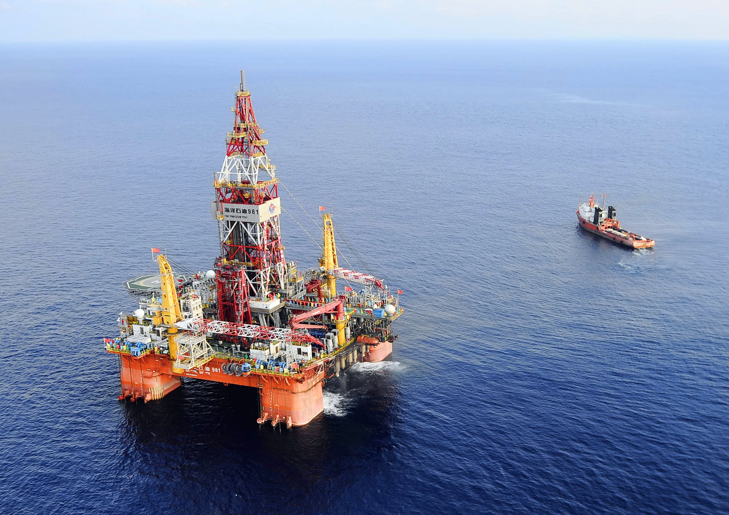 FILE - In this May 7, 2012 file photo released by China's Xinhua News Agency, Haiyang Shiyou oil rig, the first deep-water drilling rig developed in China, is pictured at 320 kilometers (200 miles) southeast of Hong Kong in the South China Sea. Vietnam said on its Foreign Ministry's website late Tuesday, Jan. 19, 2016, China has moved an oil rig into disputed waters in the South China Sea in a move that could result in a repeat the 2014 stand-off between the communist neighbors. (AP Photo/Xinhua, Jin Liangkuai, File) NO SALES