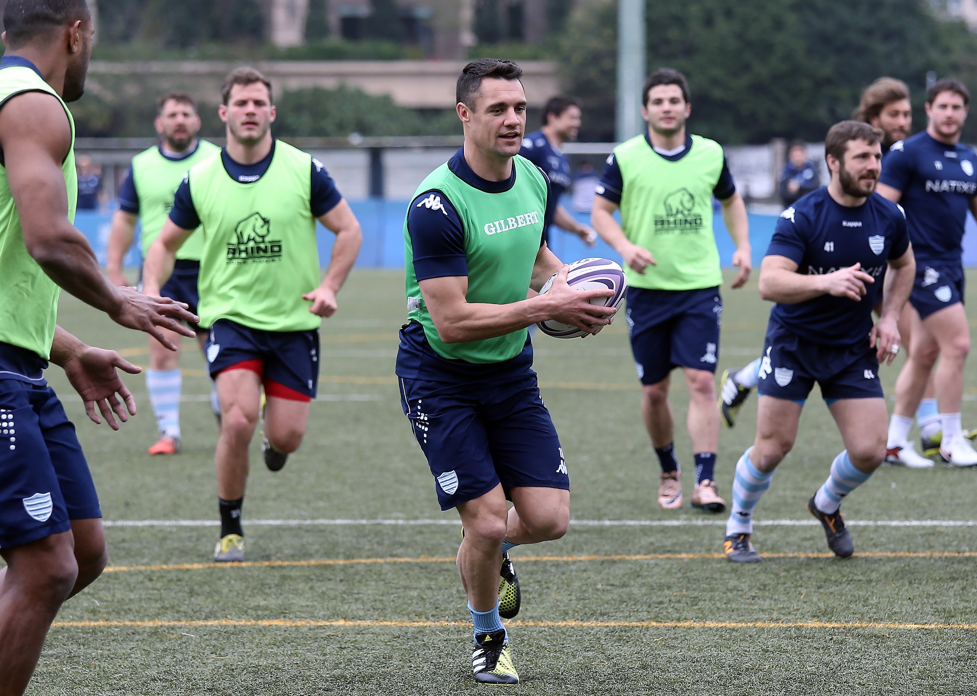 Dan Carter and his Racing 92 team-mates prepare for Saturday’s Natixis Cup clash against the Highlanders. Photos: Dickson Lee/SCMP