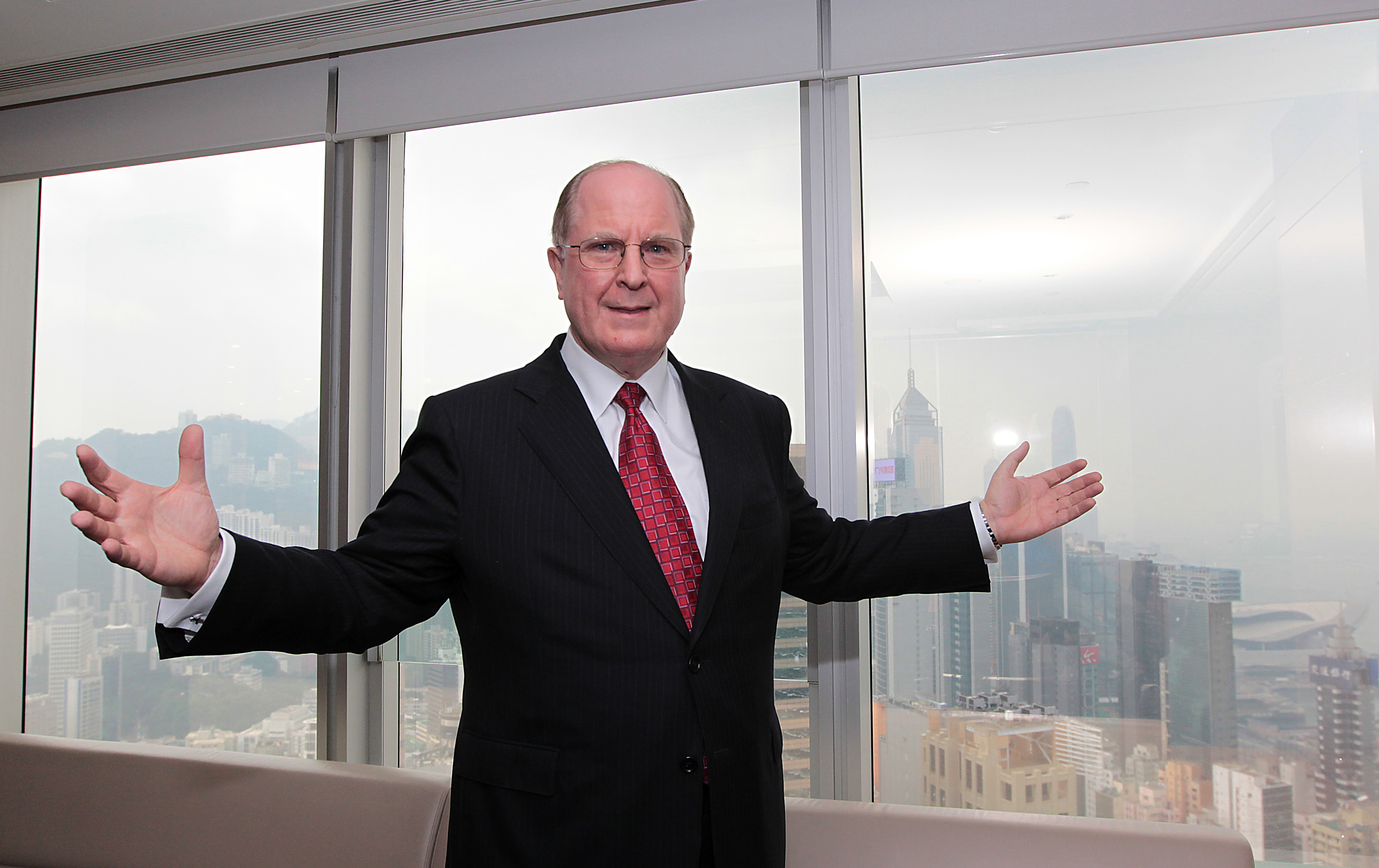 Manulife president and CEO Donald Guloien, poses for a photograph at office in Causeway Bay. 25SEP14