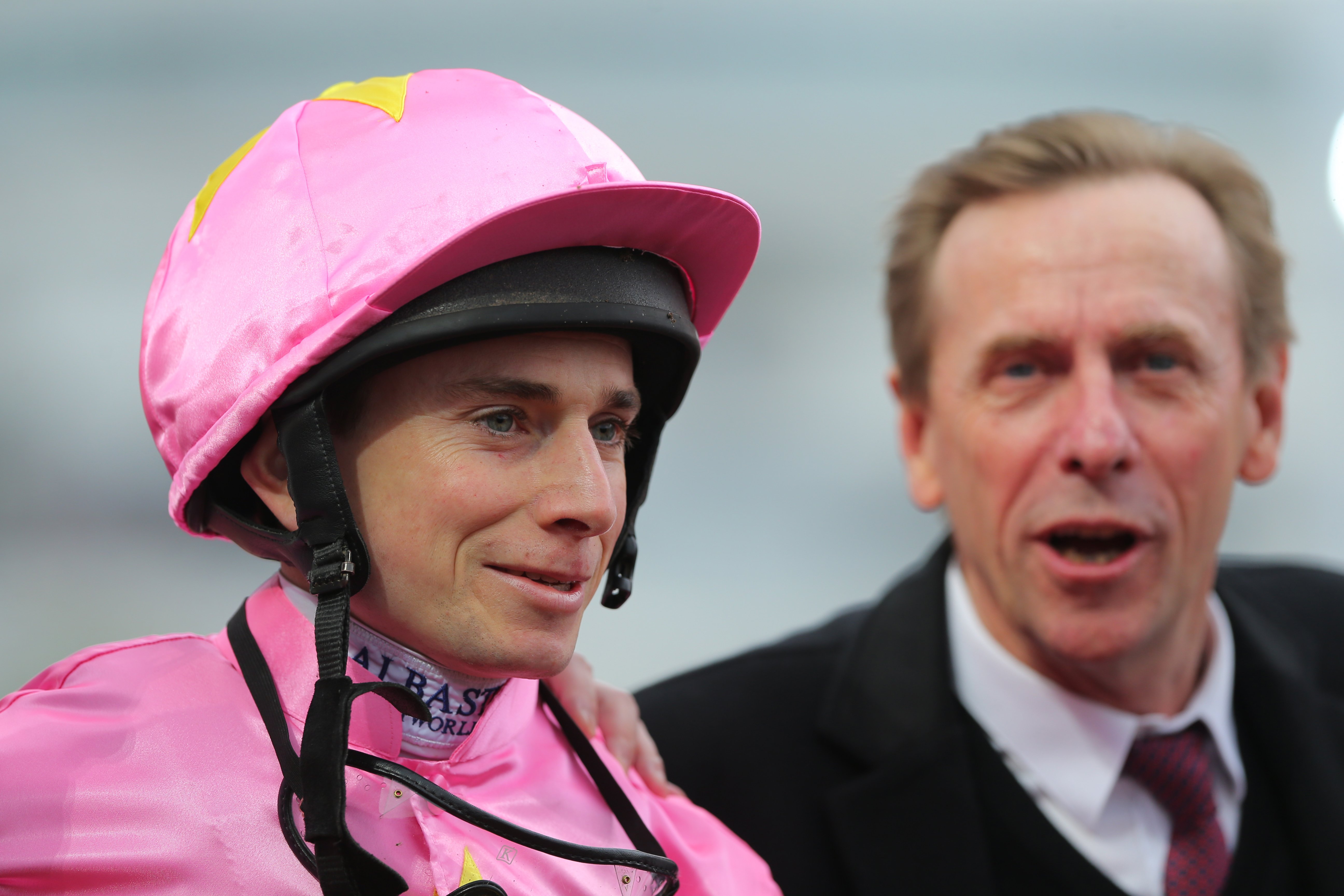 Ryan Moore, pictured with trainer John Size, won the Hong Kong Classic Cup during his stint in Hong Kong. Photos: Kenneth Chan