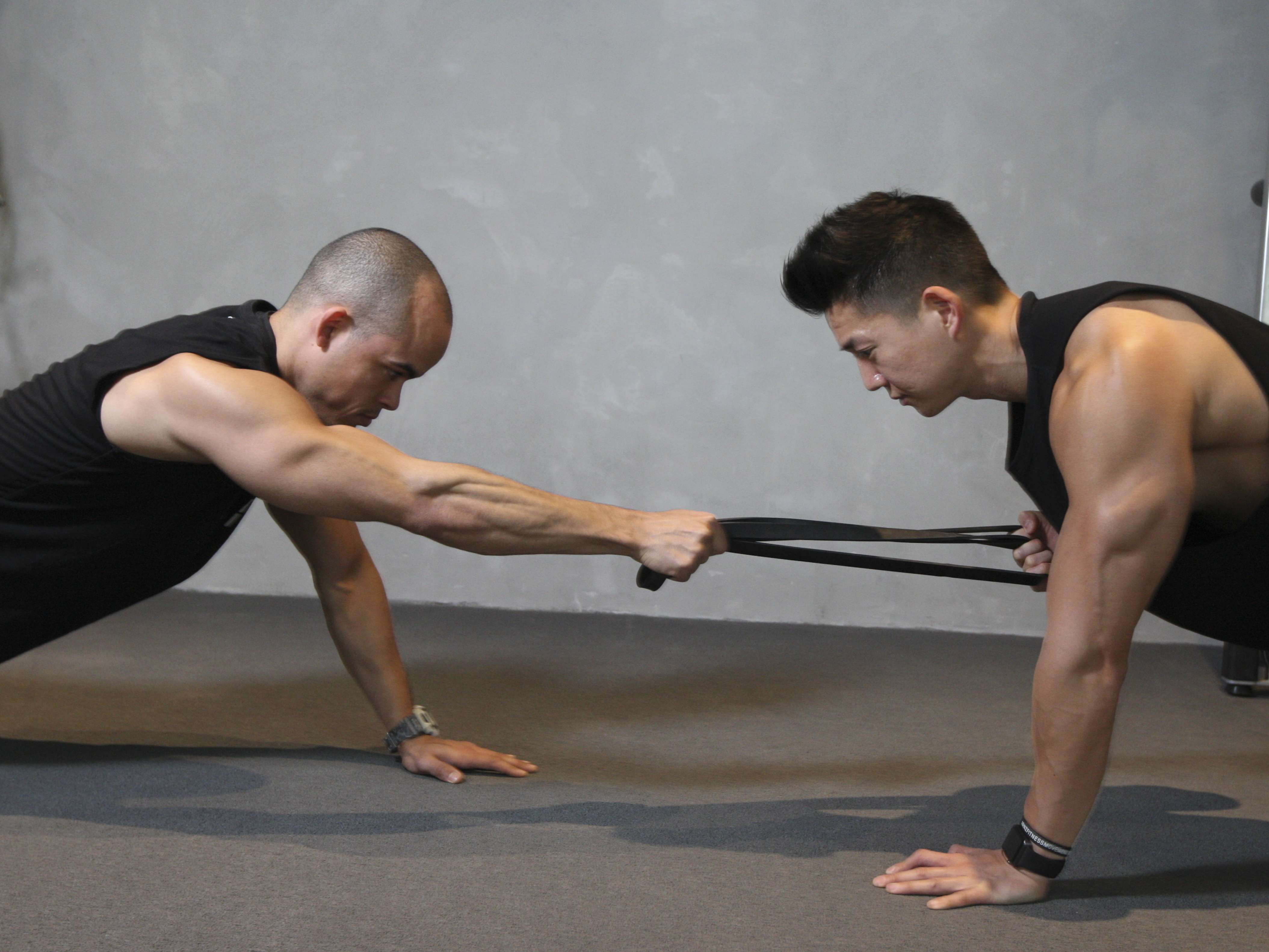 Louis Doctrove, left, and Arnold Wong at Top Fit. Photos: Bruce Yan