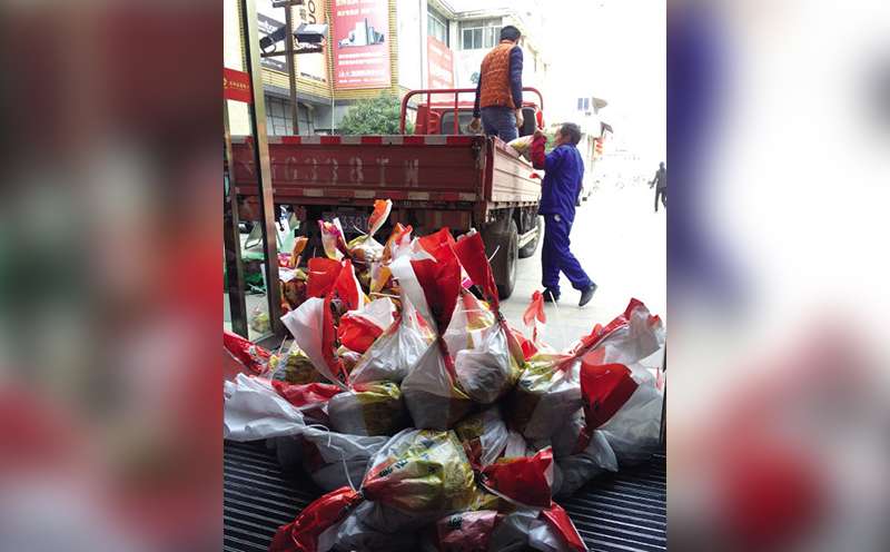 The coins delivered to the bank in Zhejiang province. Photo: SCMP Pictures