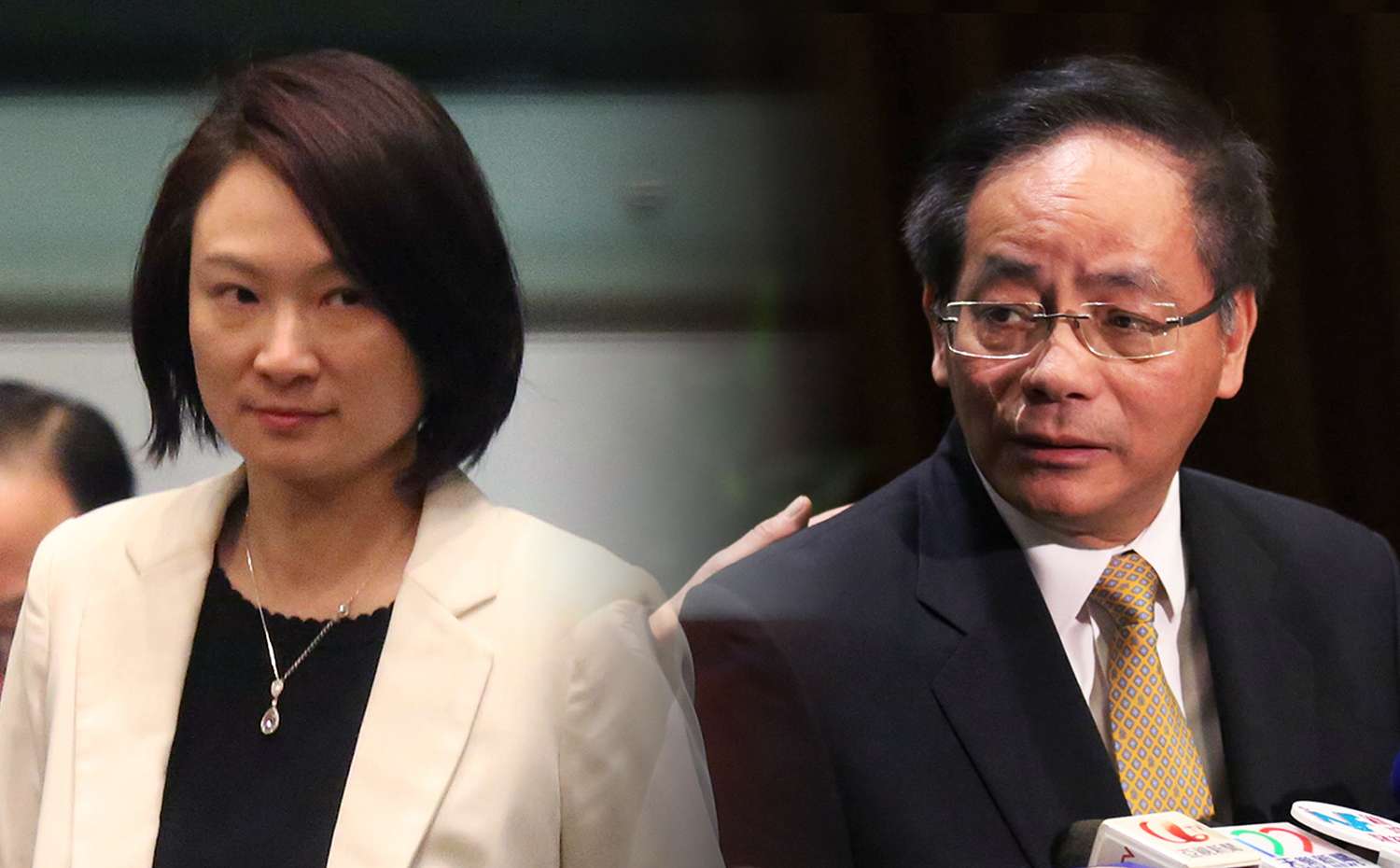 Veteran lawmaker Ip Kwok-him (right) has replaced DAB chairwoman Starry Lee in Exco after the latter’s resignation. Photos: Nora Tam