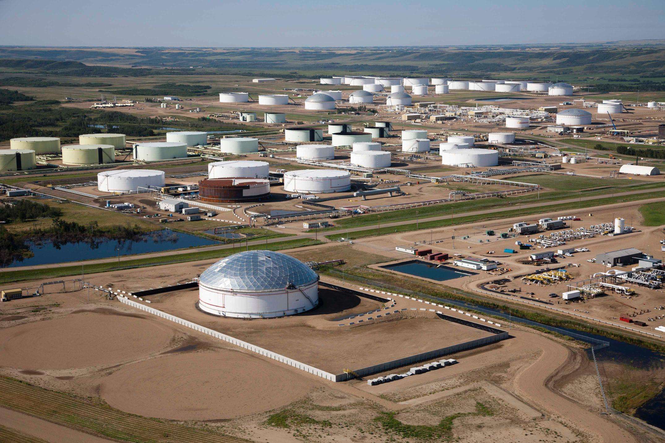 The Husky Midstream storage tank farm at Hardisty, Alberta. Photo: SCMP Pictures