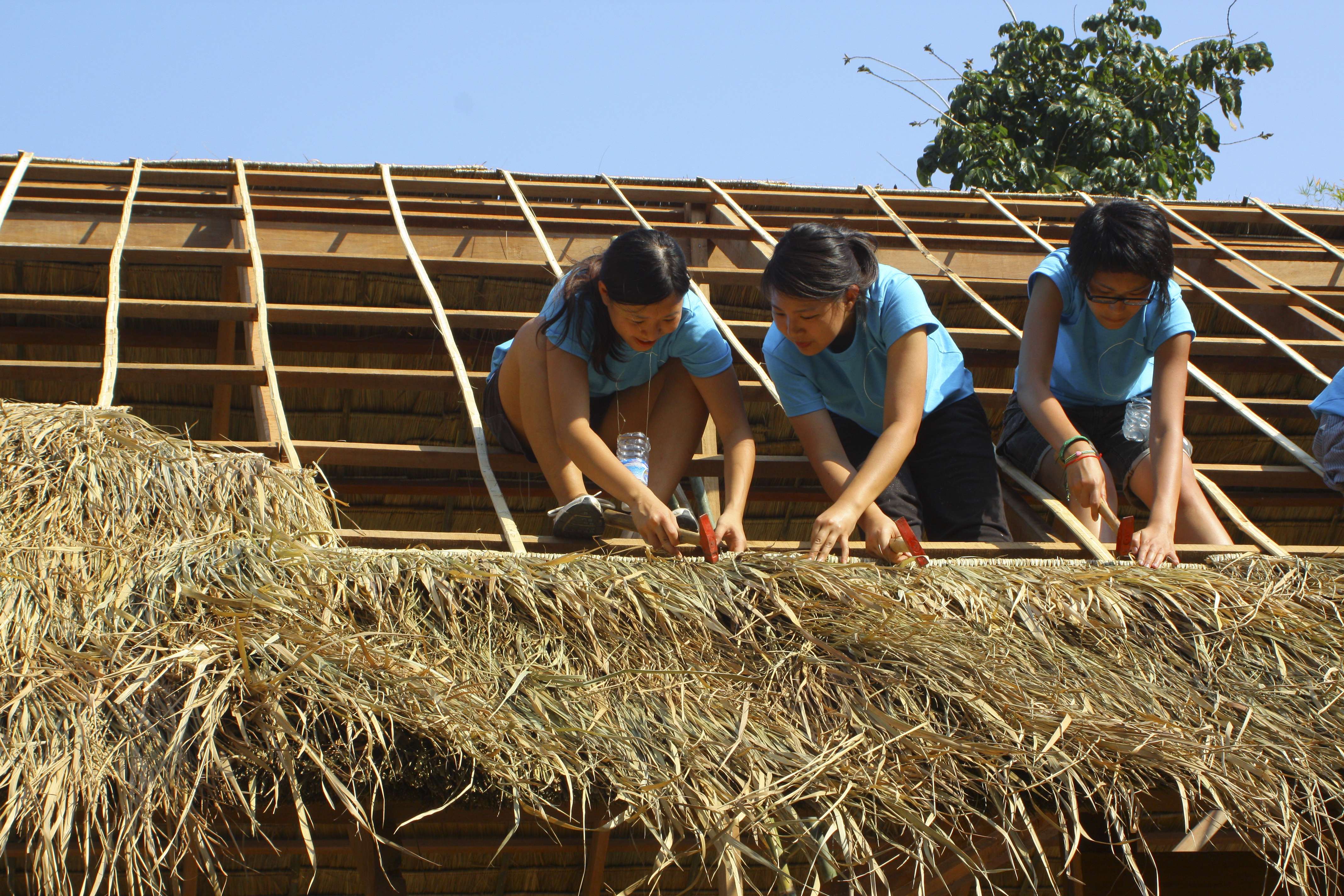 Project Little Dream volunteers help to build a school in Prey Run village, Cambodia, for 150 children.