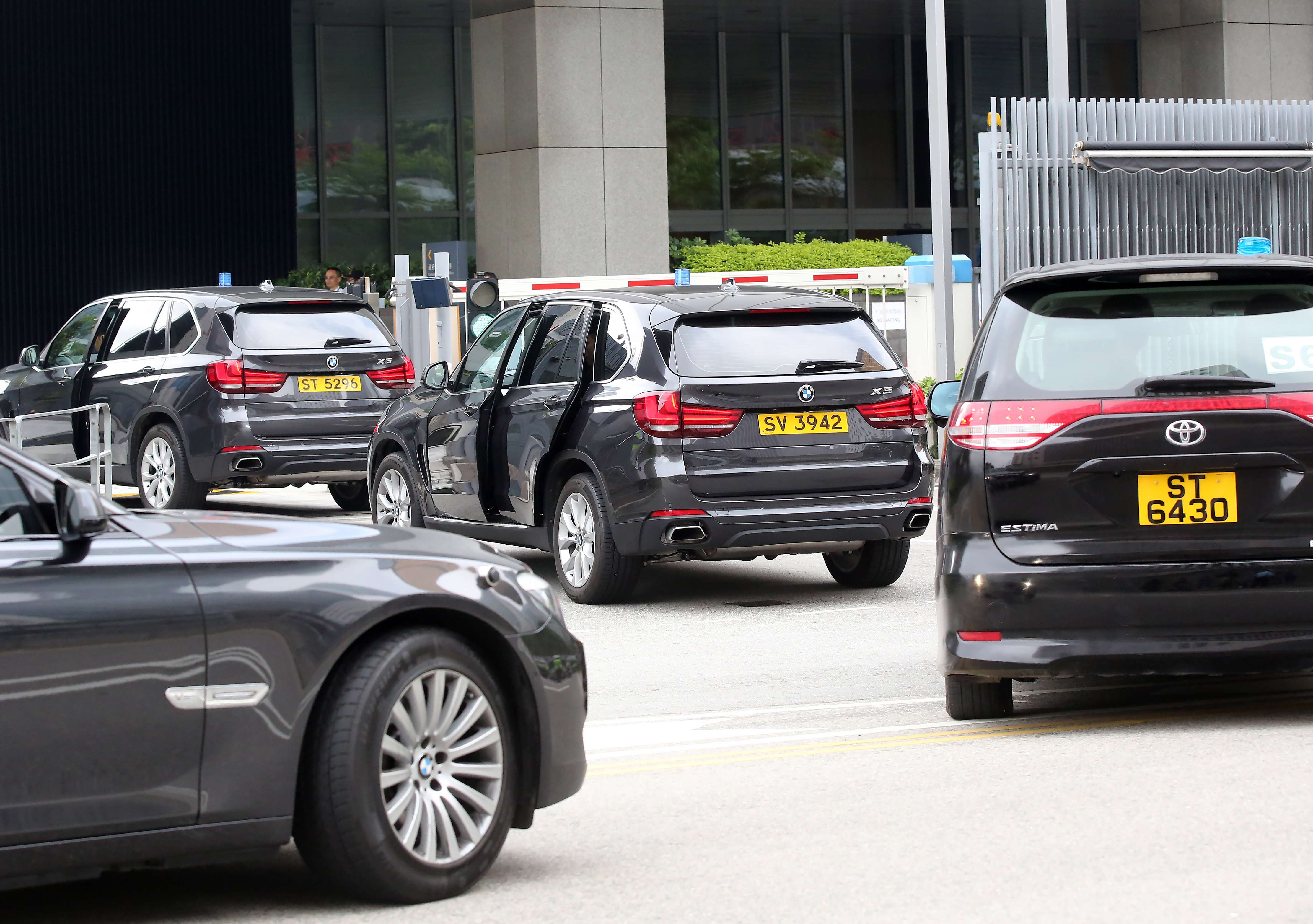 The VIP Protection Unit, formerly called G4, was deployed to protect Zhang Dejiang during his stay in the city. Photo: Edward Wong