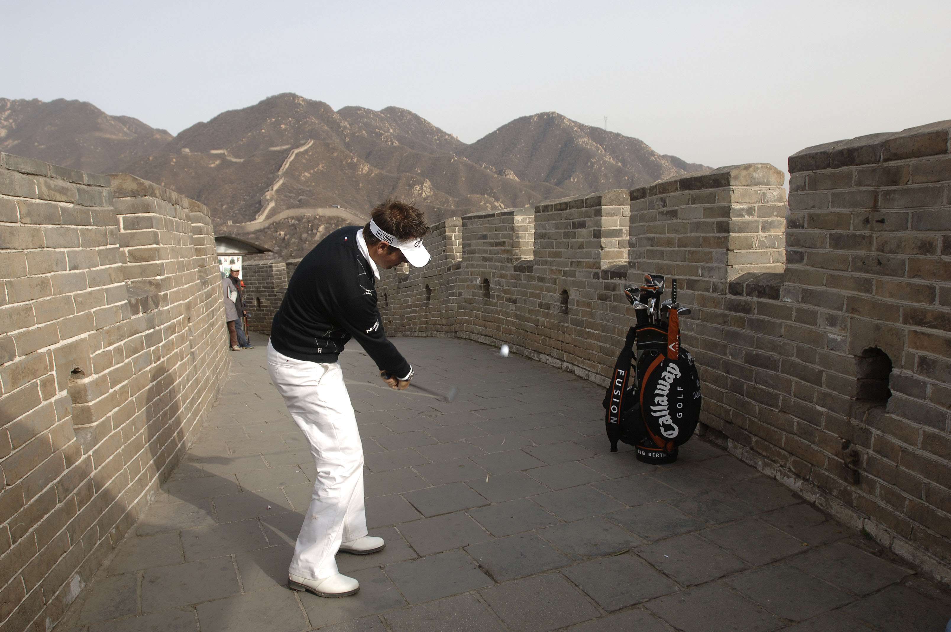 Promotional stunts like this on the Great Wall won’t be happening again any time soon after President Xi Jinping’s crackdown on the game in China. Photo: Richard Castka.
