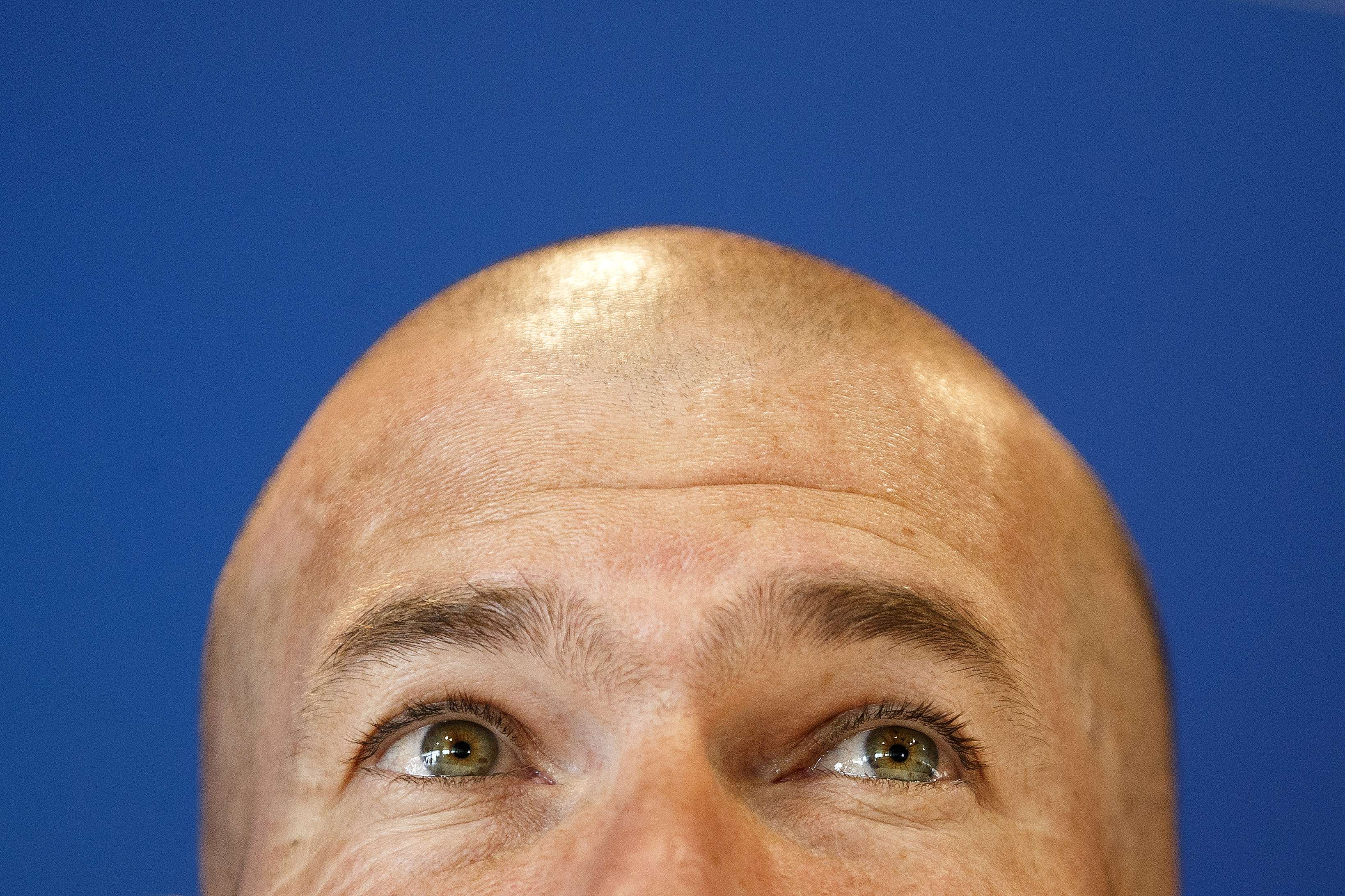 Real Madrid Head coach Zinedine Zidane speaks during a press conference. Photo: AP