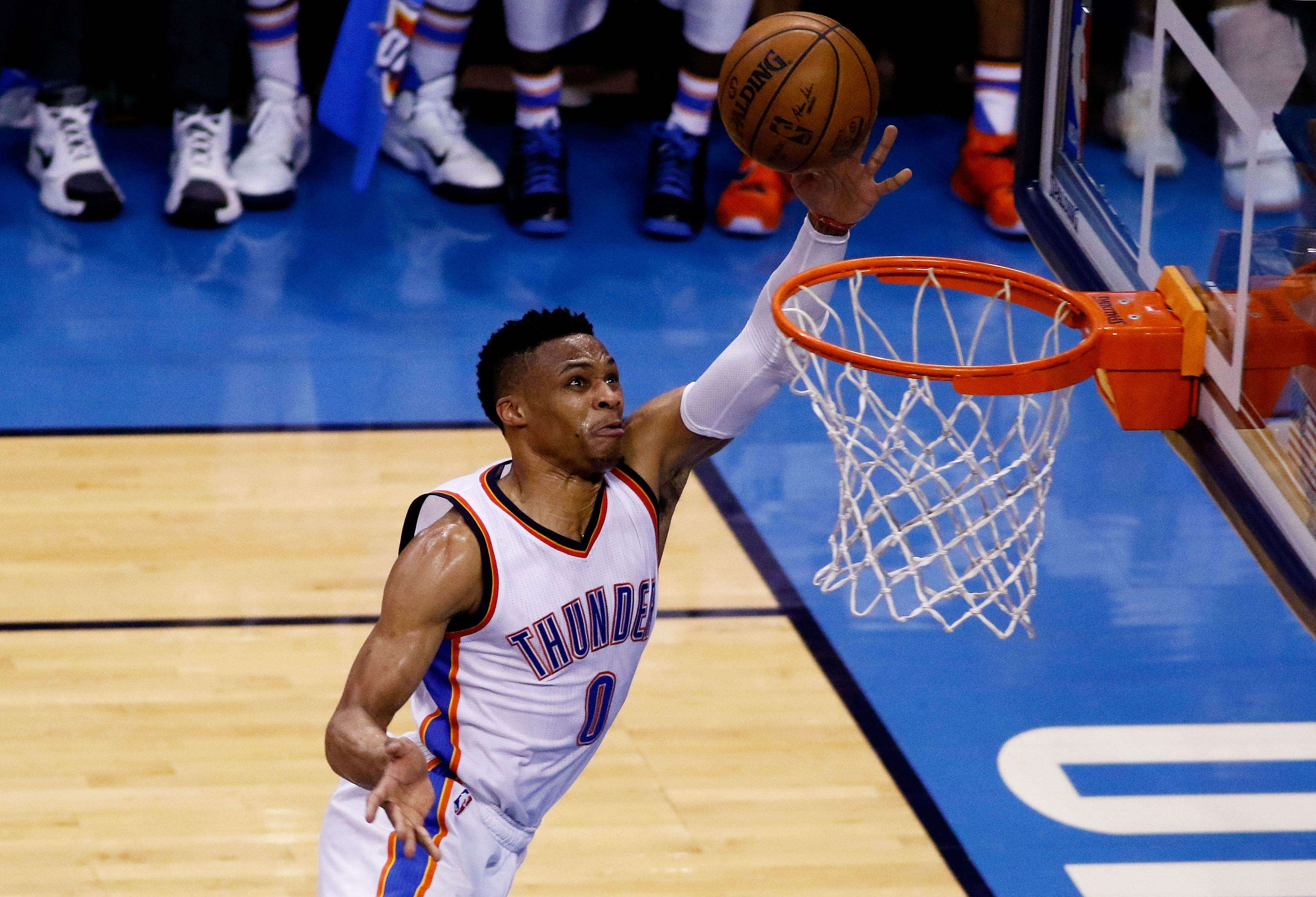 Russell Westbrook was on fire. Photo: AFP
