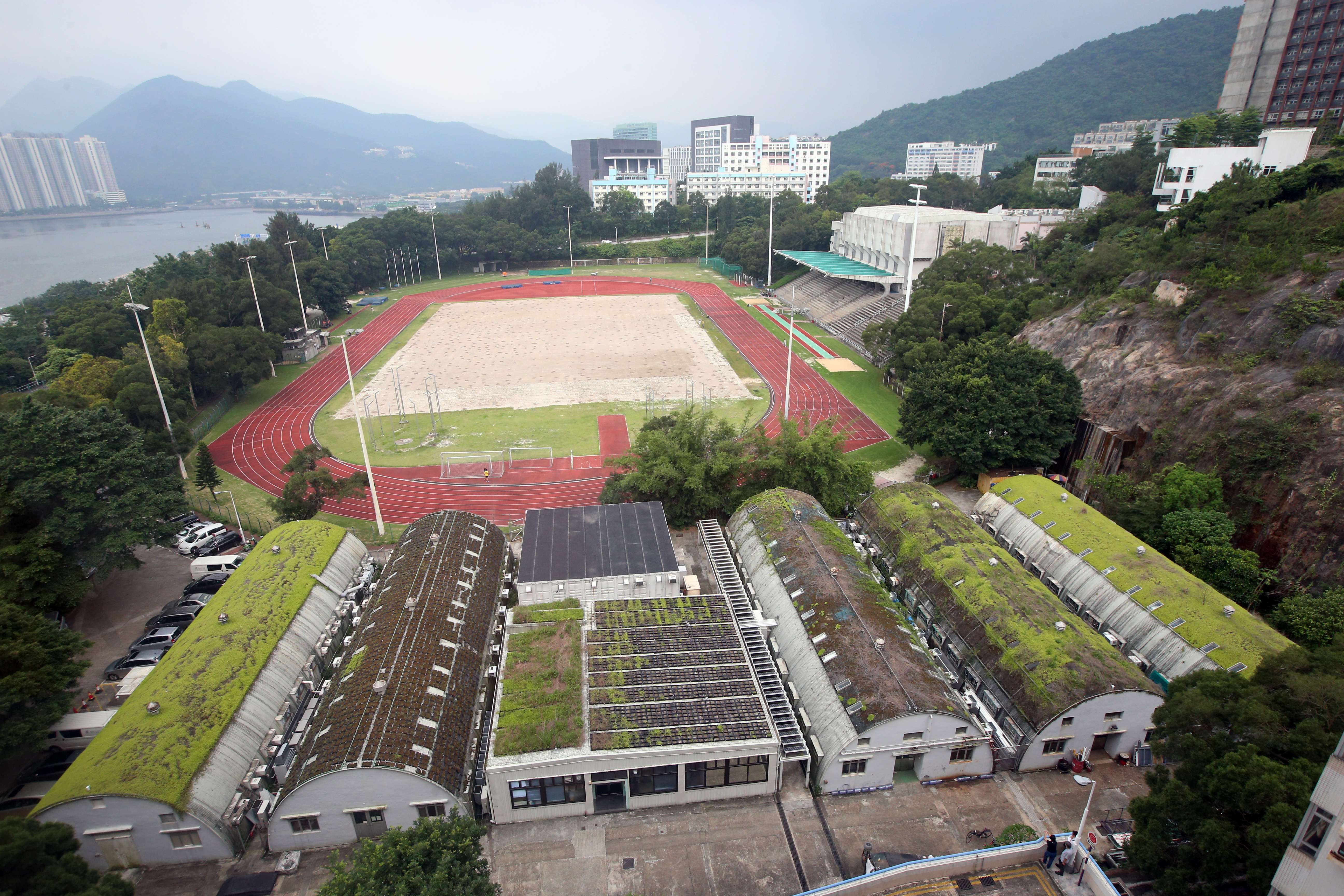 CUHK is planning to remove green roofs on top of six tin huts next to the Sir Philip Haddon-Cave Sports Field. Photo: David Wong