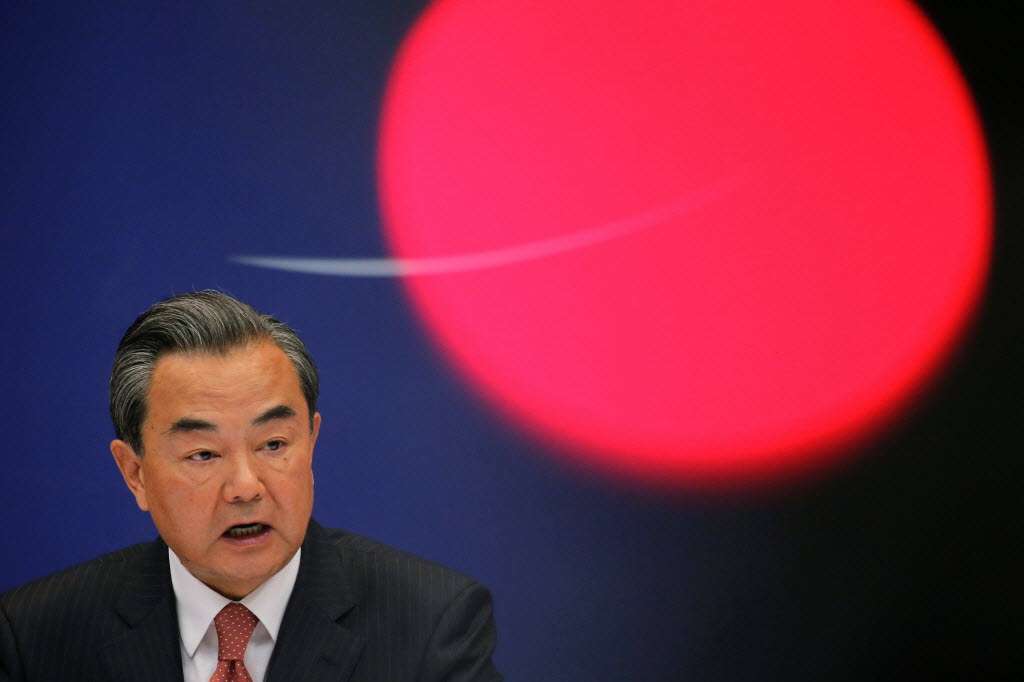 China’s Foreign Minister Wang Yi addresses reporters in Beijing. Photo: Reuters
