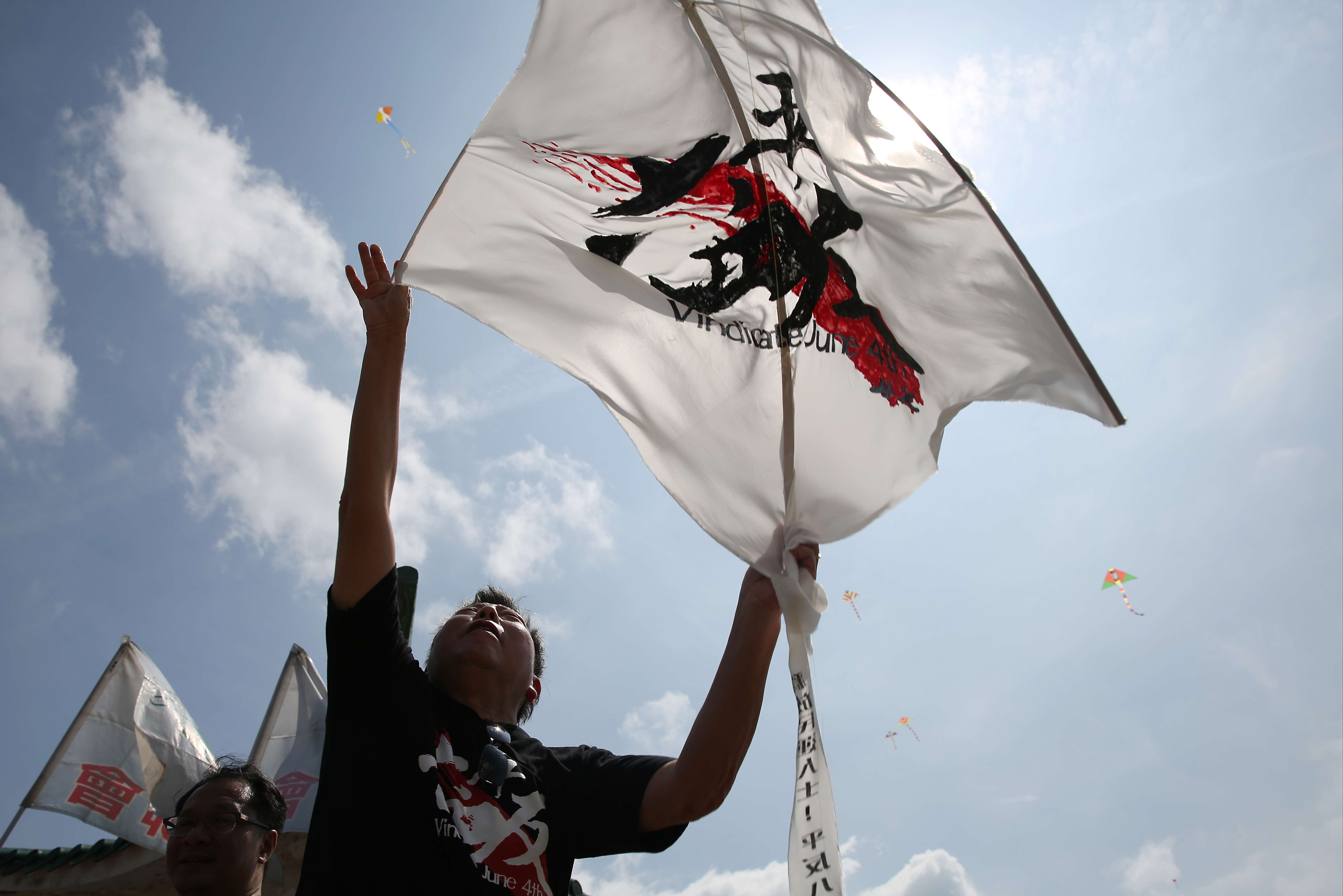 Members of the Hong Kong Alliance in Support of Patriotic Democratic Movements of China attend an event this month in the run-up to the 27th anniversary of the Tiananmen crackdown on June 4. Photo: Sam Tsang