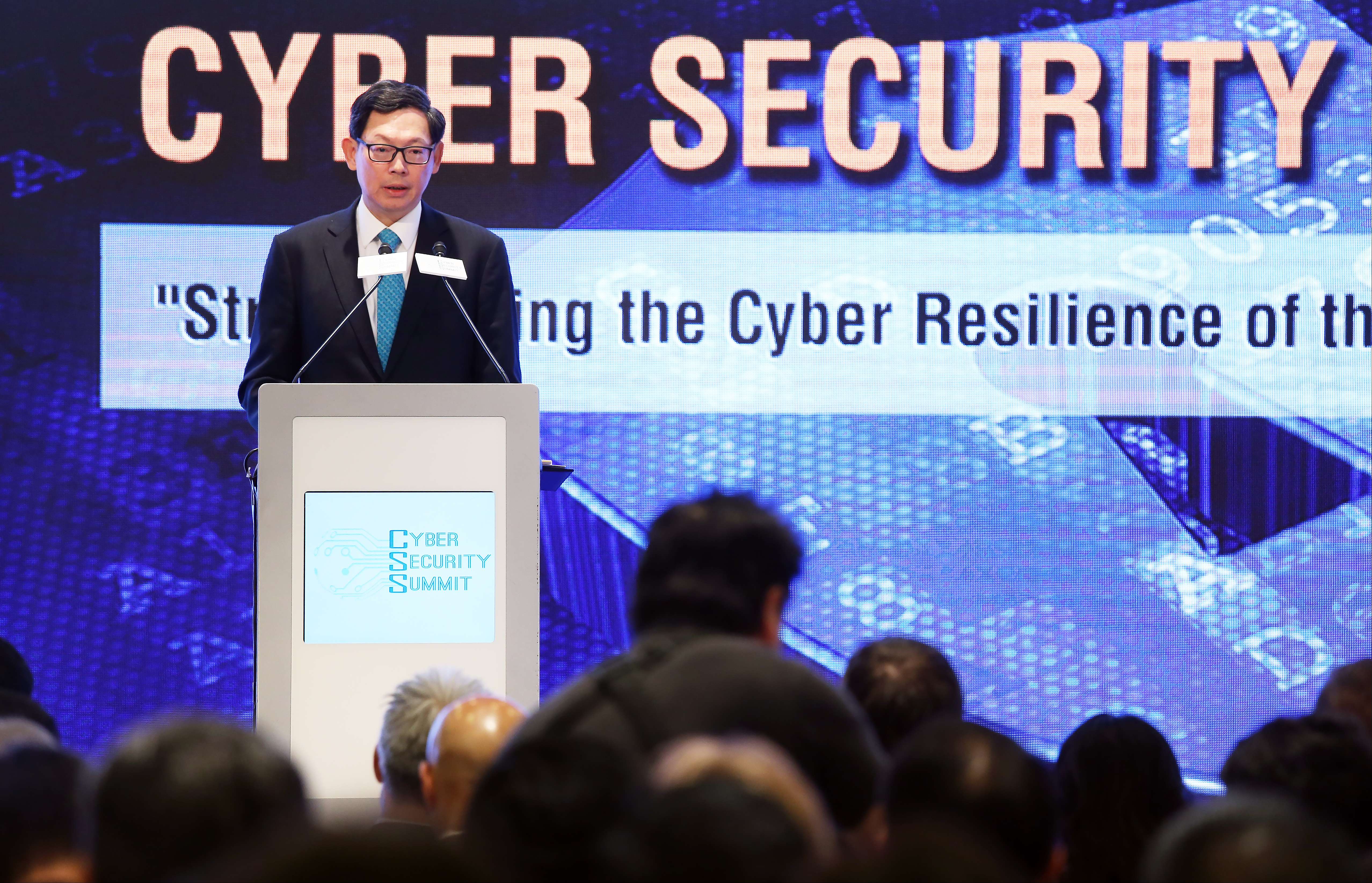 Monetary Authority chief Norman Chan highlights the importance of cybersecurity. Photo: K . Y. Cheng