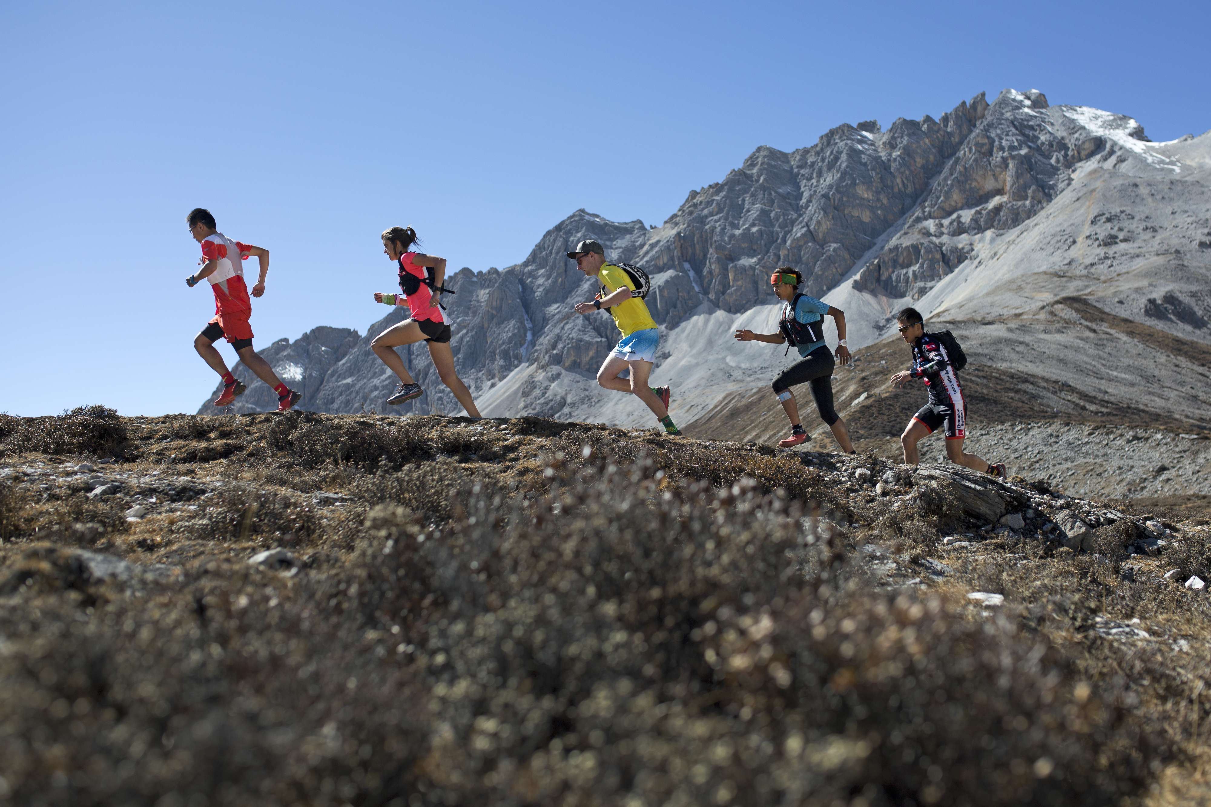 Runners compete in the Yading Skyrun in Sichuan’s mountainous Daocheng. Photos: Lloyd Belcher Visuals