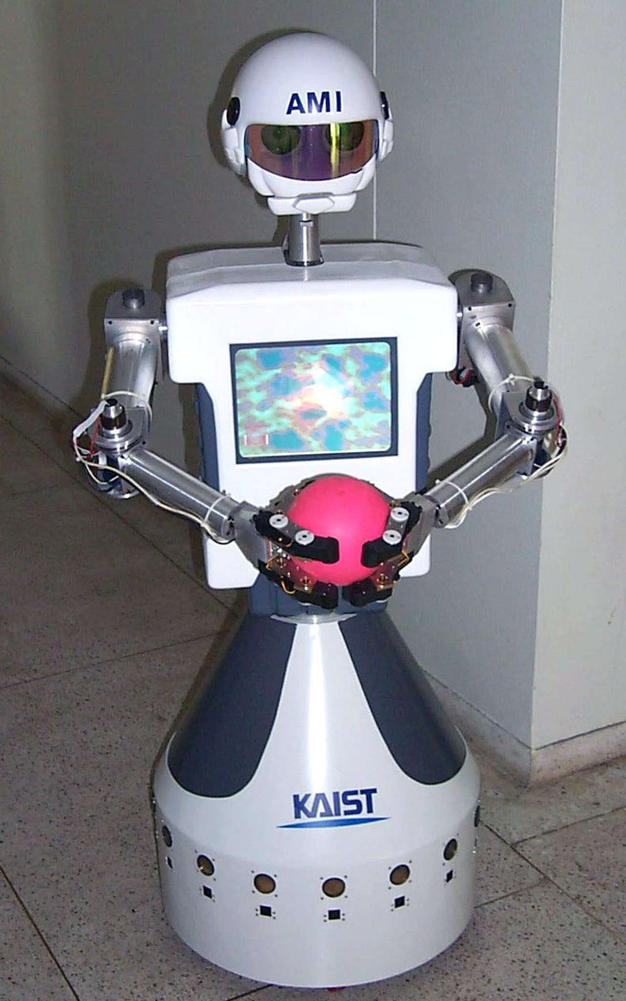 A robot named AMI (Artificial Intelligence Multimedia Innovative Human Robot), built by South Korean Yang Hyun-seung, a professor of electrical engineering and computer science at the Korea Advanced Institute of Science and Technology Photo: Reuters, KAIST