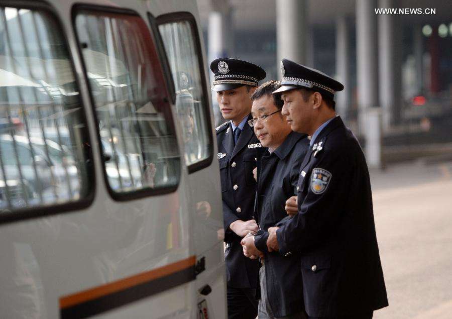 A file picture of Li Huabo, a corruption suspect who was returned to China last year from Singapore. The former director of the finance bureau in Poyang county in Jiangxi province is accused of fraud. Photo: Xinhua