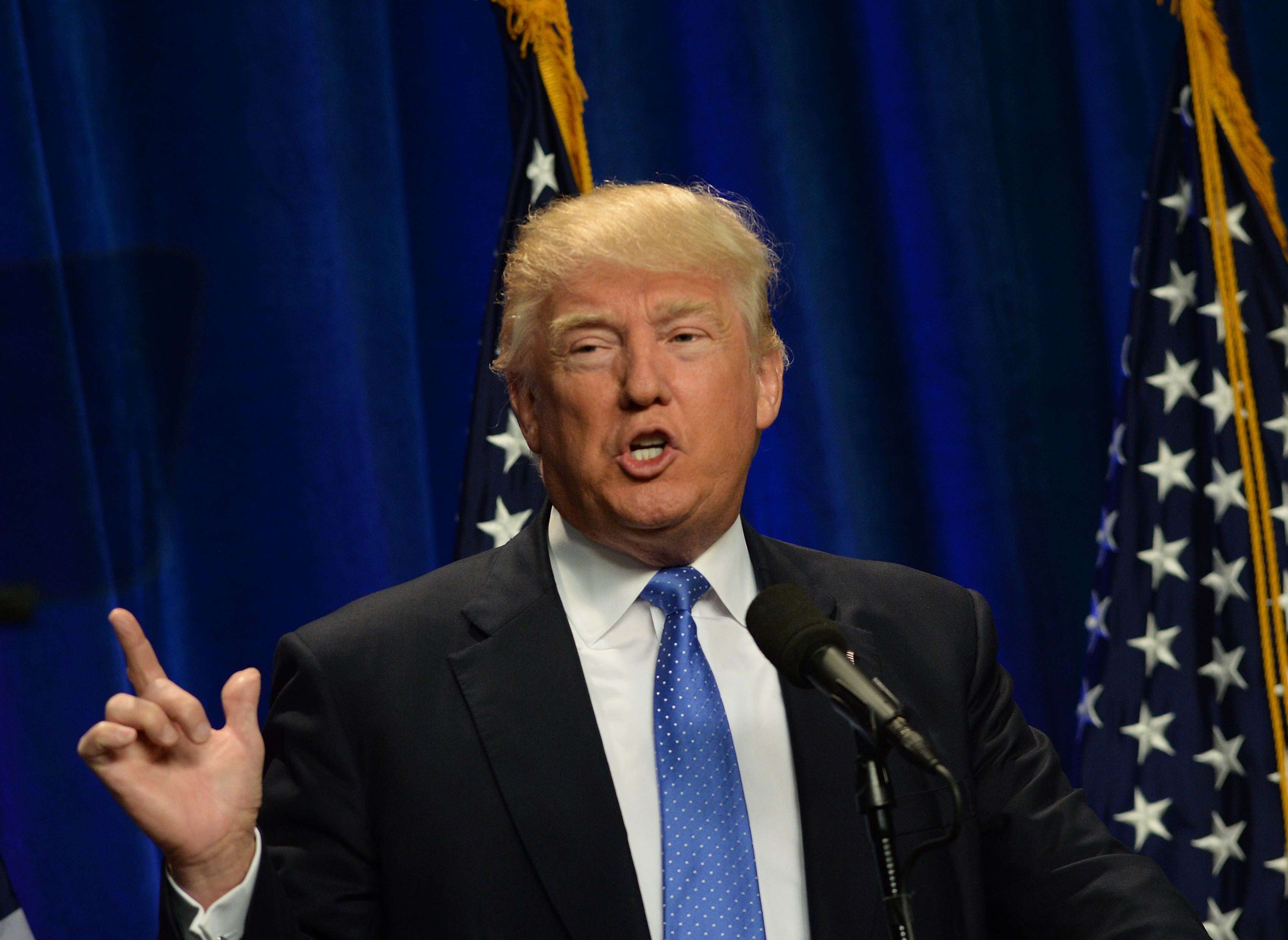 Republican Presidential candidate Donald Trump sin Manchester, New Hampshire. Photo: AFP