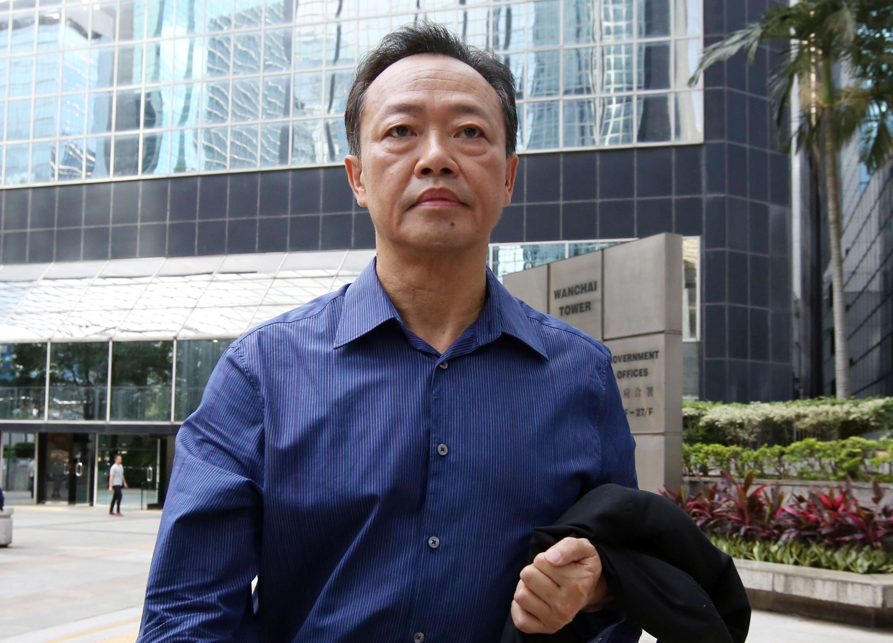 Former Marine Department inspector So Ping-chi outside District Court in Wan Chai on Tuesday. Photo: Nora Tam