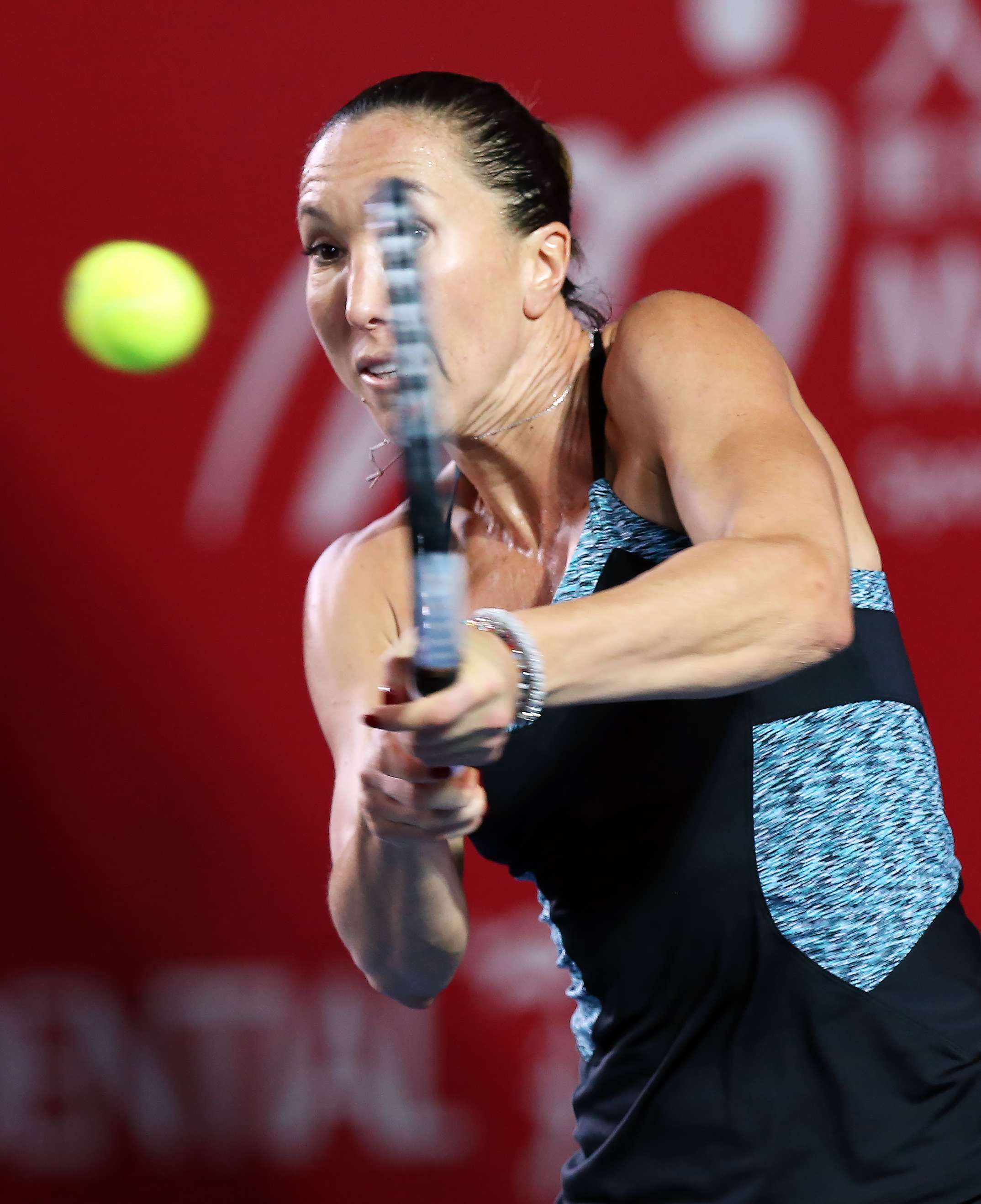 Jelena Jankovic in action at last year’s Prudential Hong Kong Tennis Open at Victoria Park. Photo: K.Y. Cheng