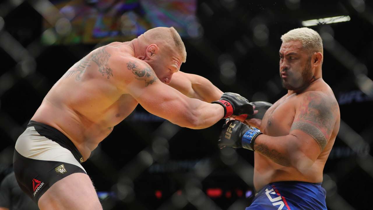 Full UFC Fight Flashback Video: Brock Lesnar vs. Alistair Overeem -  MMAWeekly.com | UFC and MMA News, Results, Rumors, and Videos, image size:1280x720